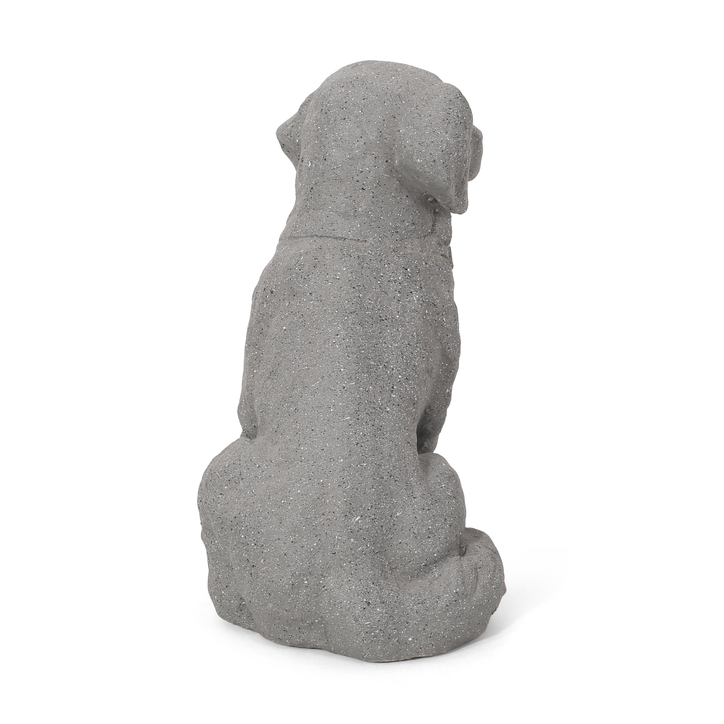 MGO Dog Statue, Outdoor Stone Gray
