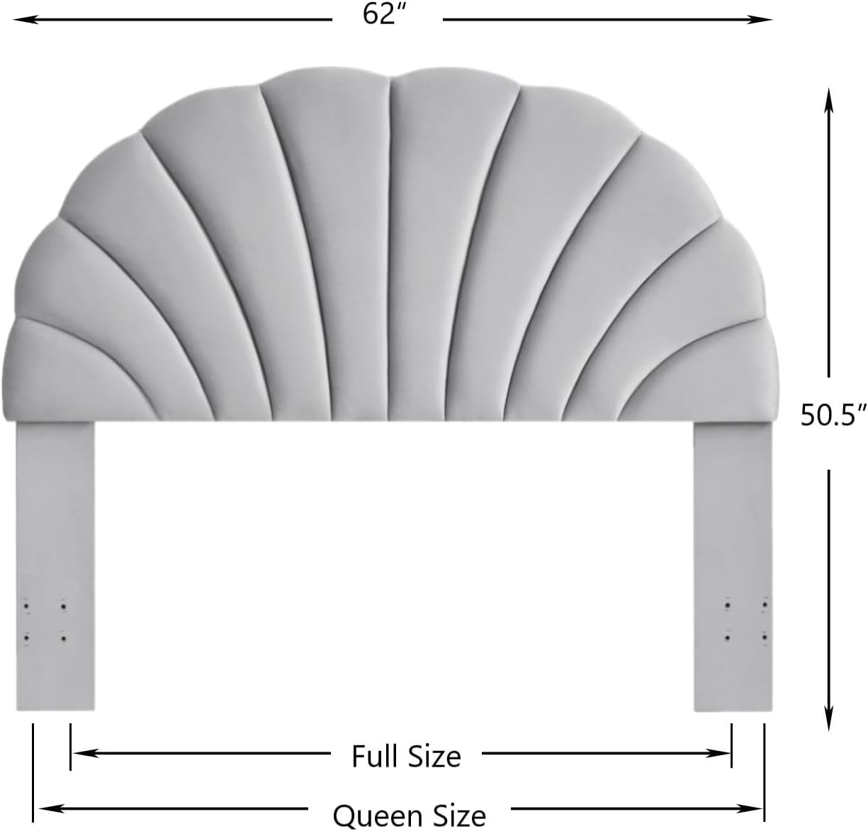 Crown Design Velvet Headboard for Elegant Bedroom Decor