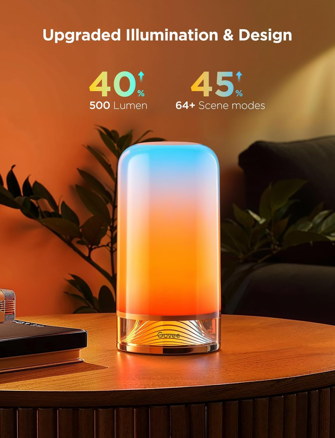 RGBIC Smart Table Lamp 64 Scene Modes And Voice Control