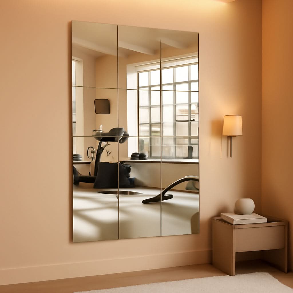 14 By 12 Inch Home Gym Mirror Tile Set For Wall 12 Pcs