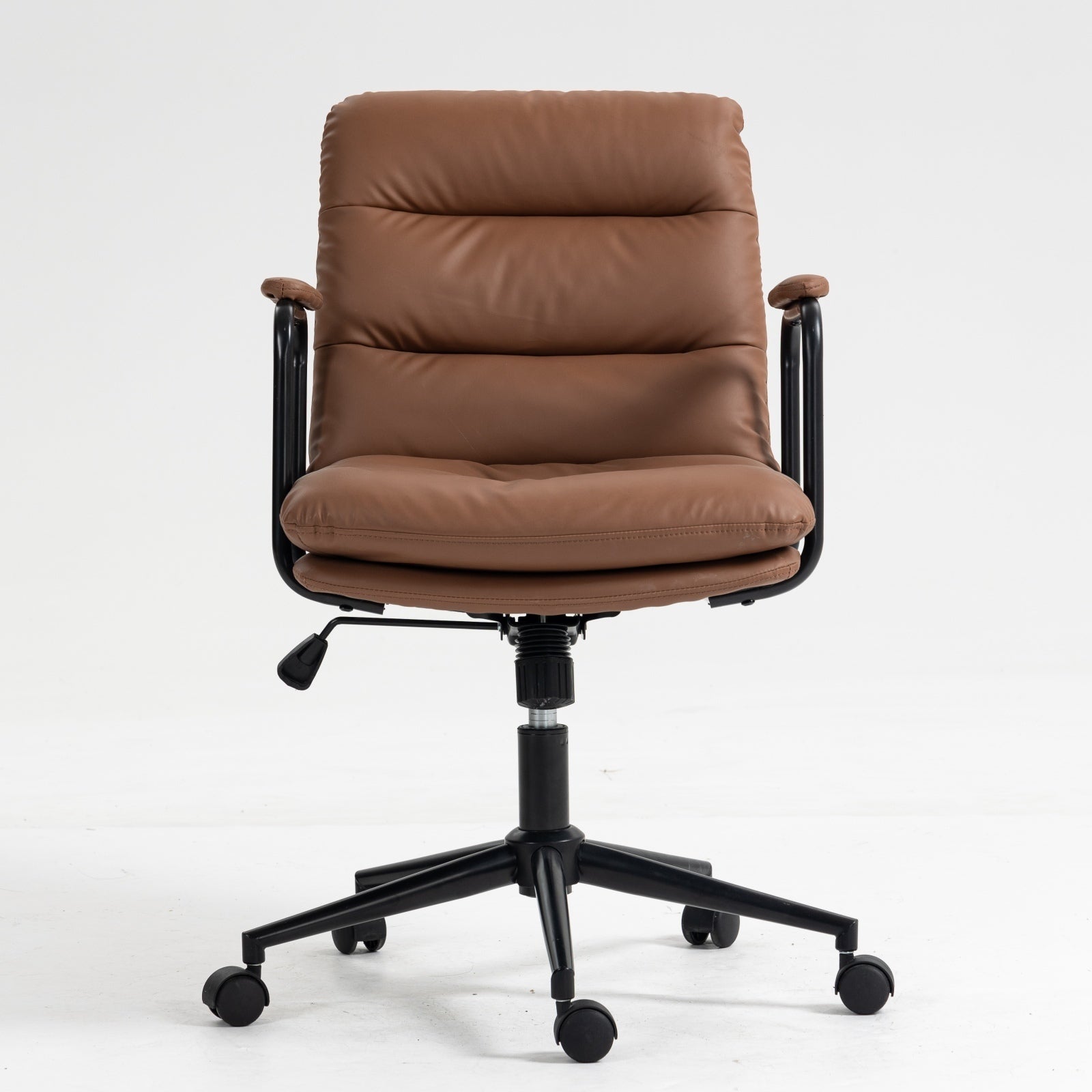 Mid Back PU Leather Home Office Chair-2