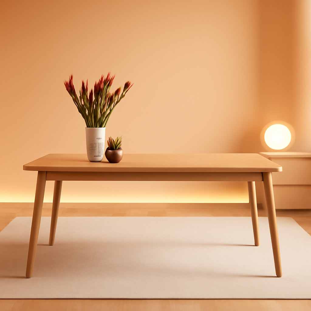 Nyala Dining Table Mid Century Modern 59 Inch Wide