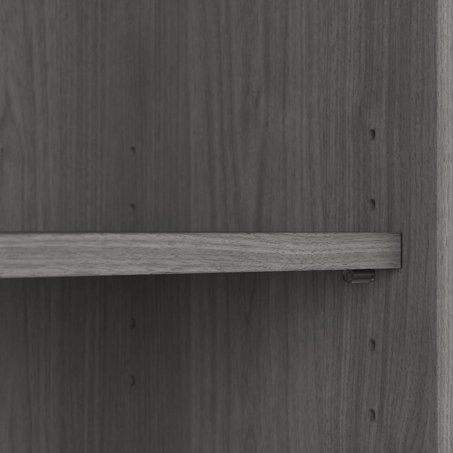 Bush Furniture Cabot Tall 5 Shelf Bookcase Modern Gray