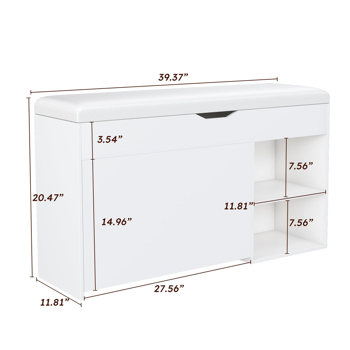 Entryway Bench with Shoe Storage