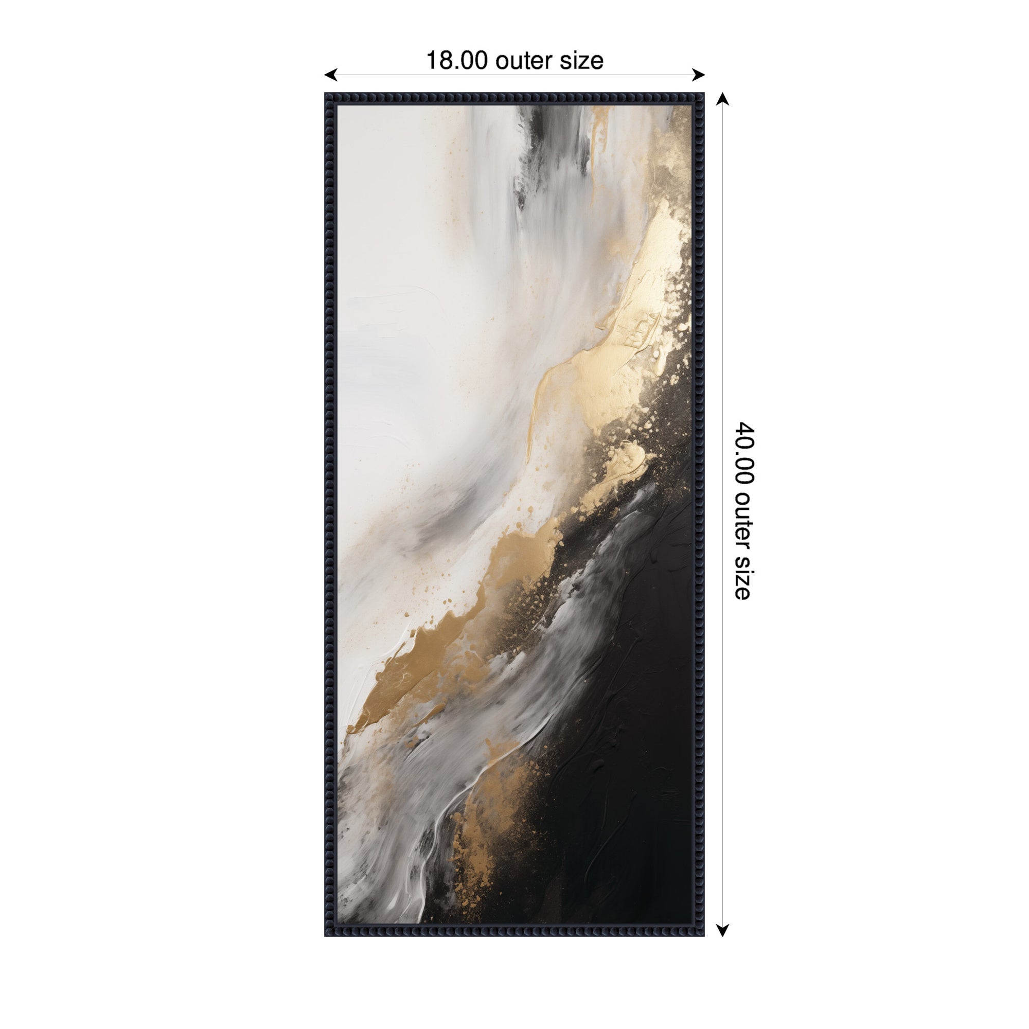 Luxe Drift Modern Glamour Abstract by The Creative Bunch Studio Framed Canvas Wall Art Print