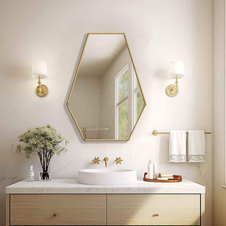 Irregular Diamond Mirror