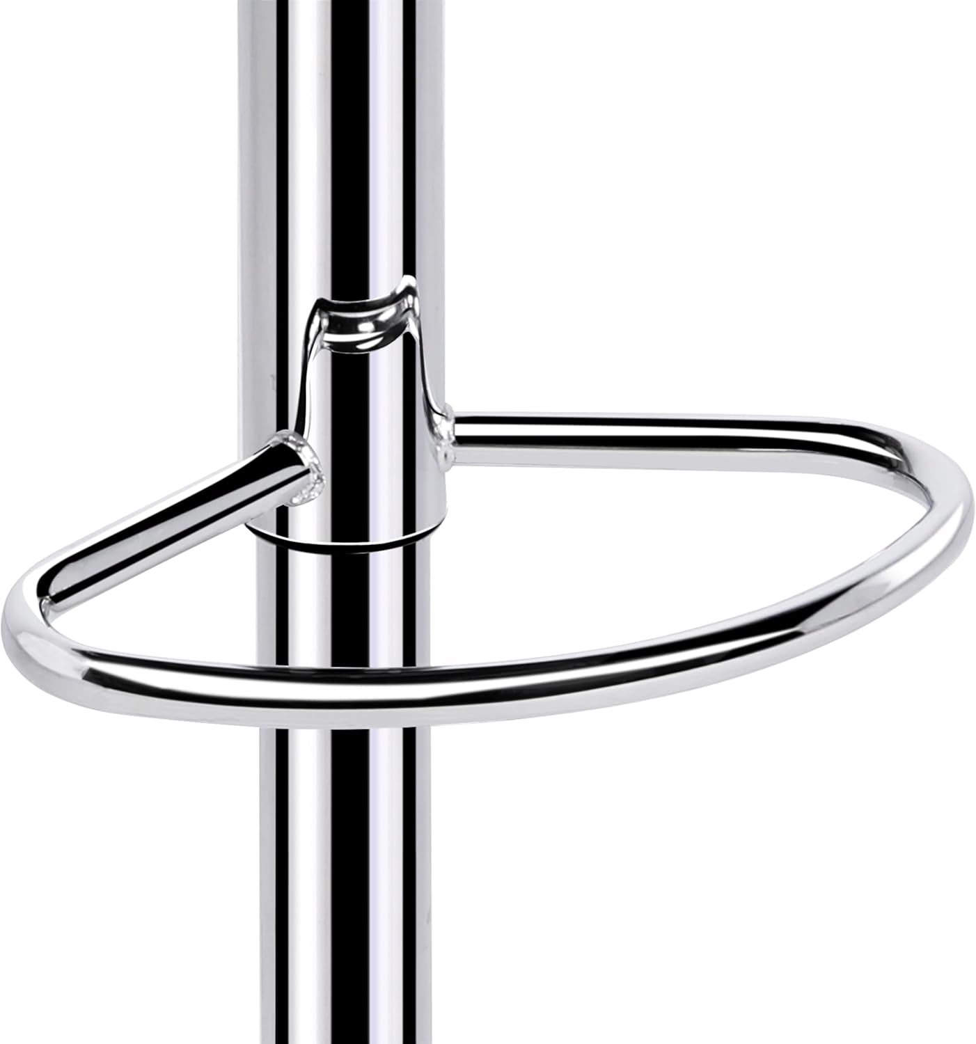 Adjustable Bar Stools Set Of 2 In Black PU Leather