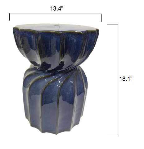 Cabugao Blue Ceramic Stool Table-3