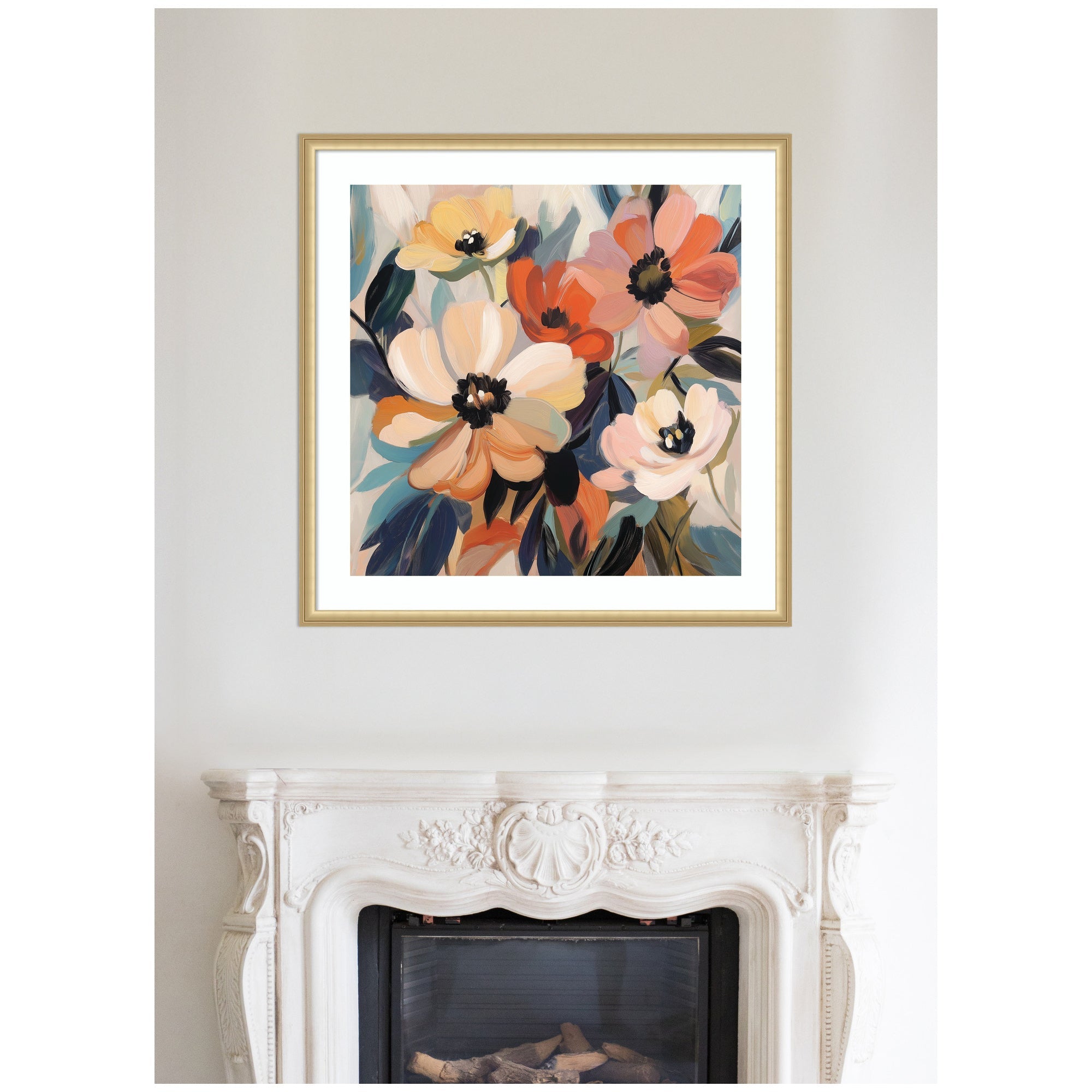 Framed Art Garden Bloom Abstract Bouquet III by The Creative Bunch Studio