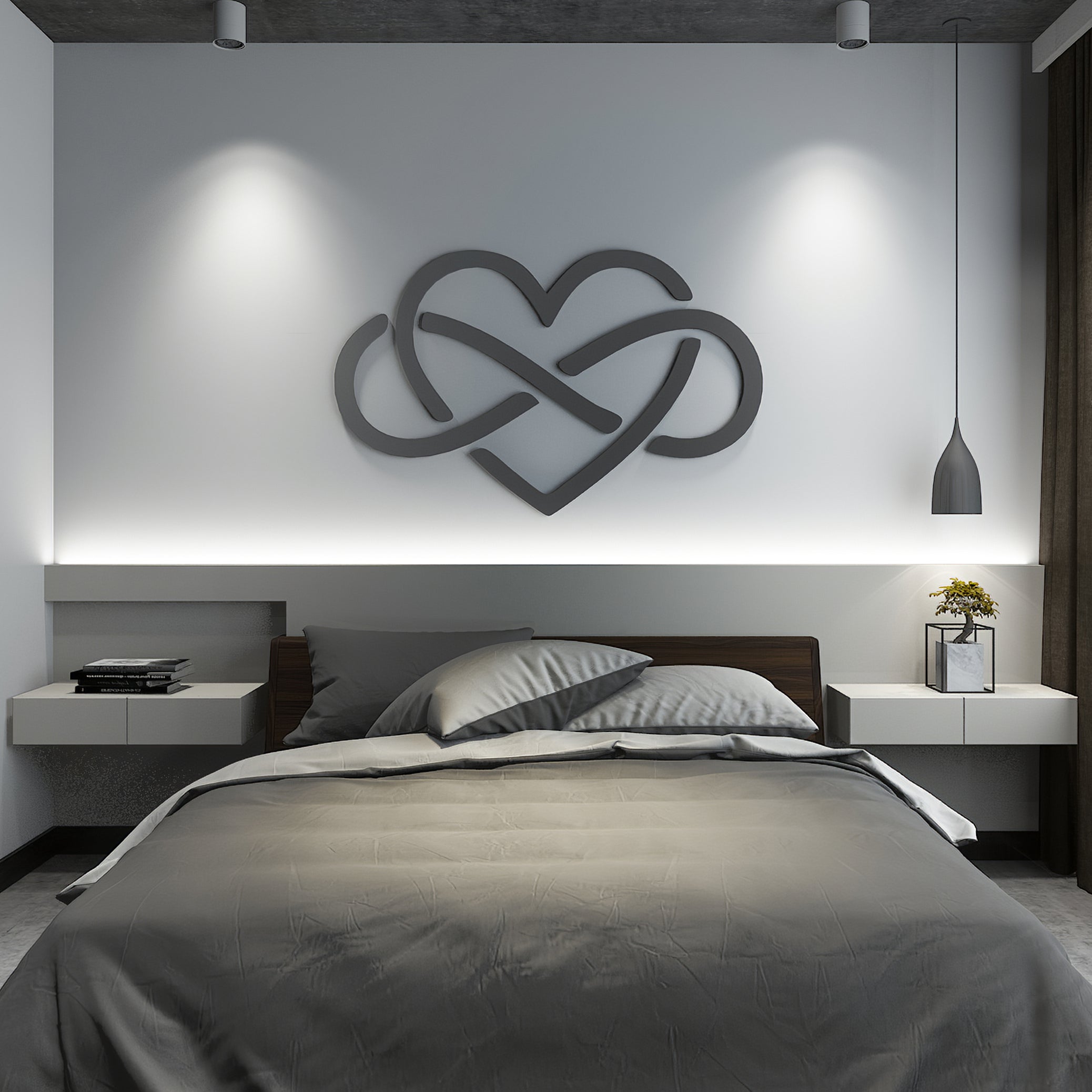 Infinity Heart 3D Wall Art-0