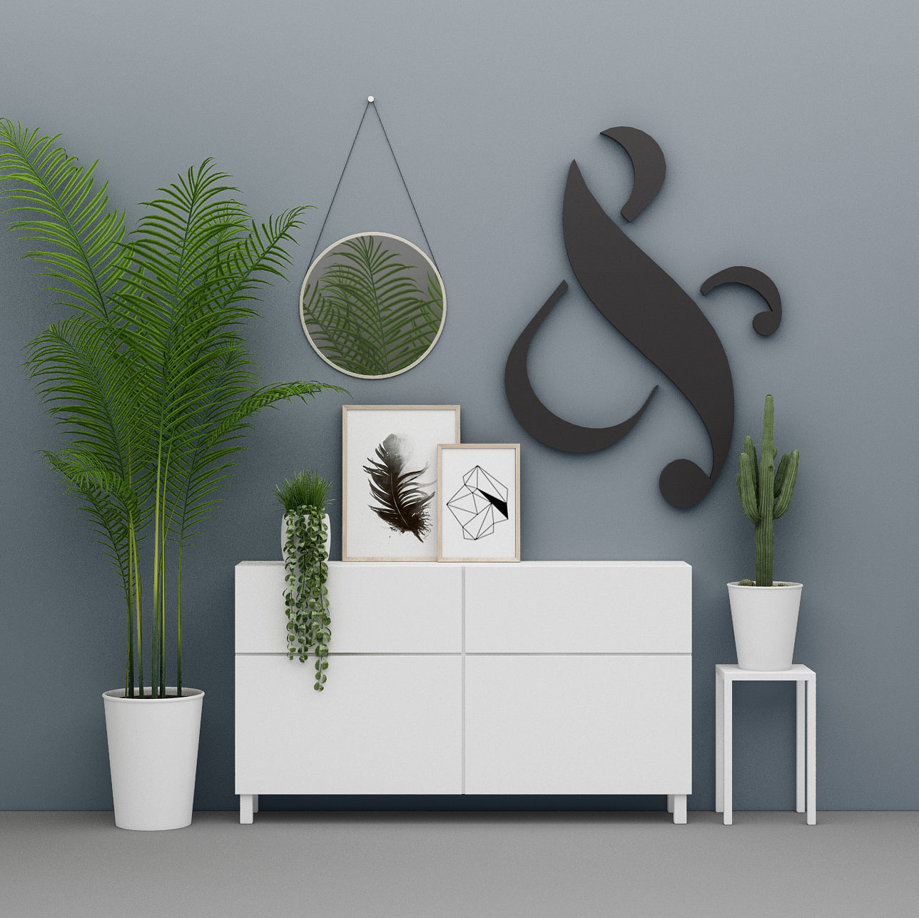 Ampersand Sign 3D Wall Decor-1