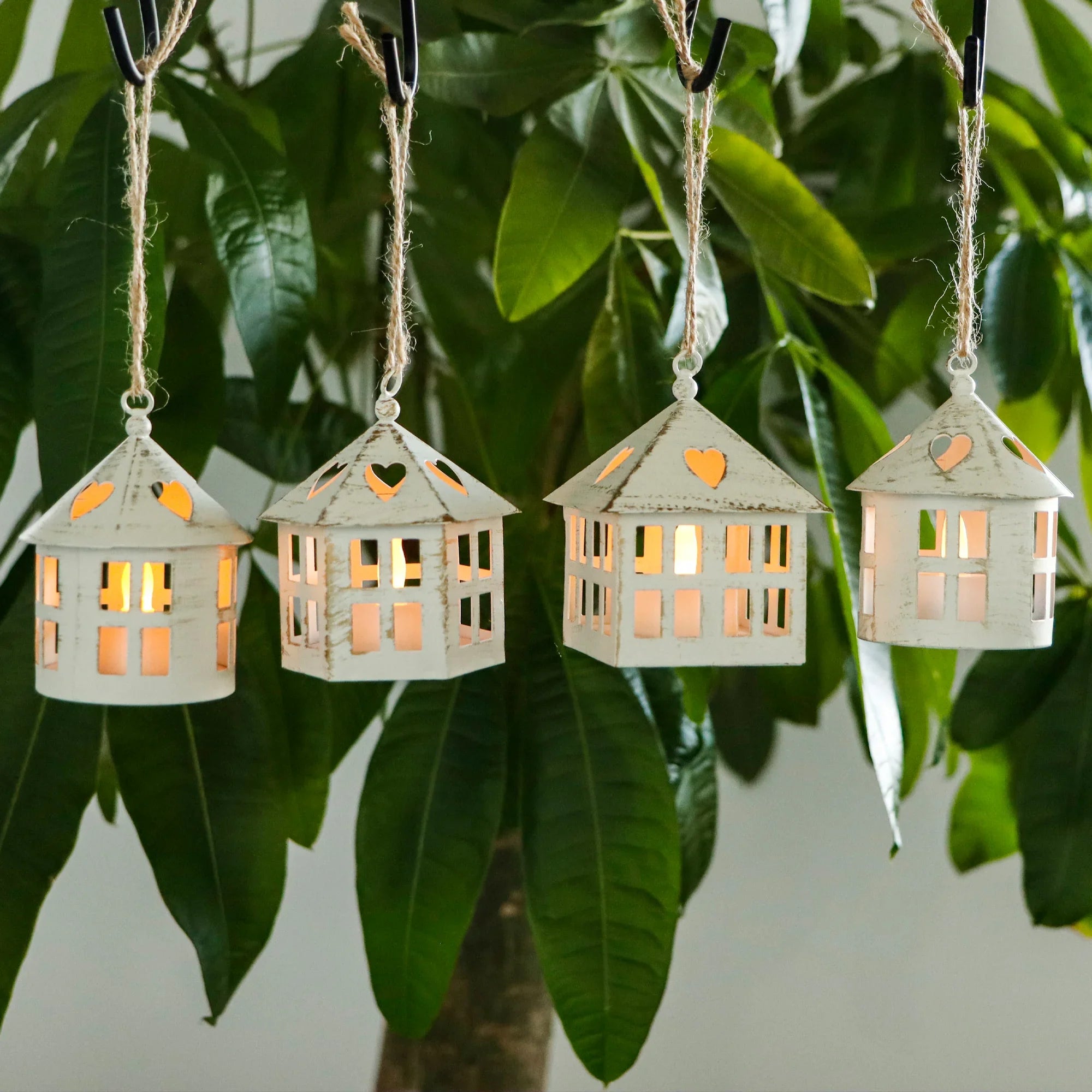 6 Pcs Small Centerpieces Candle Lanterns-4