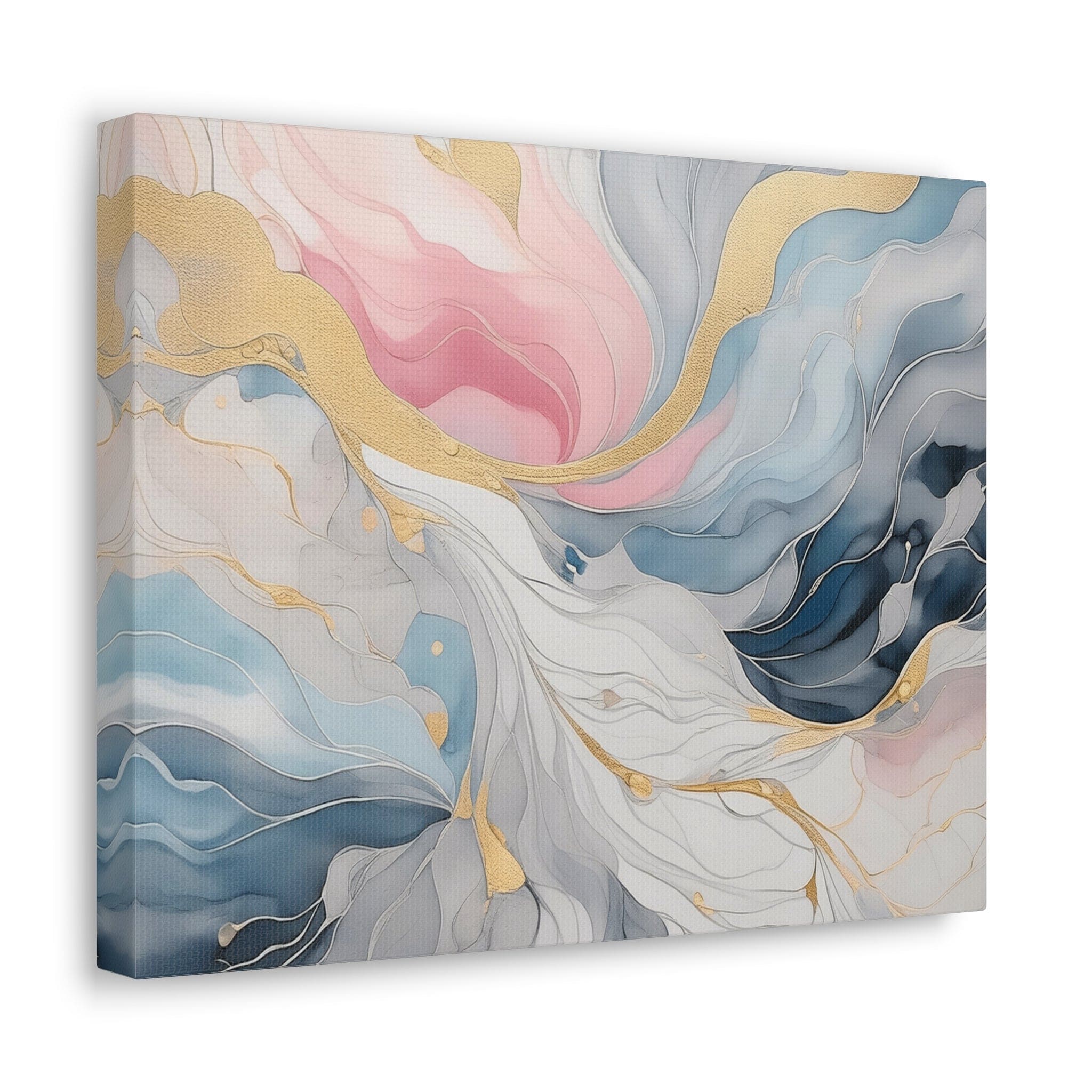 Canvas Wall Art Decor, Marble Cloud Of Grey Pink Blue 5522-1