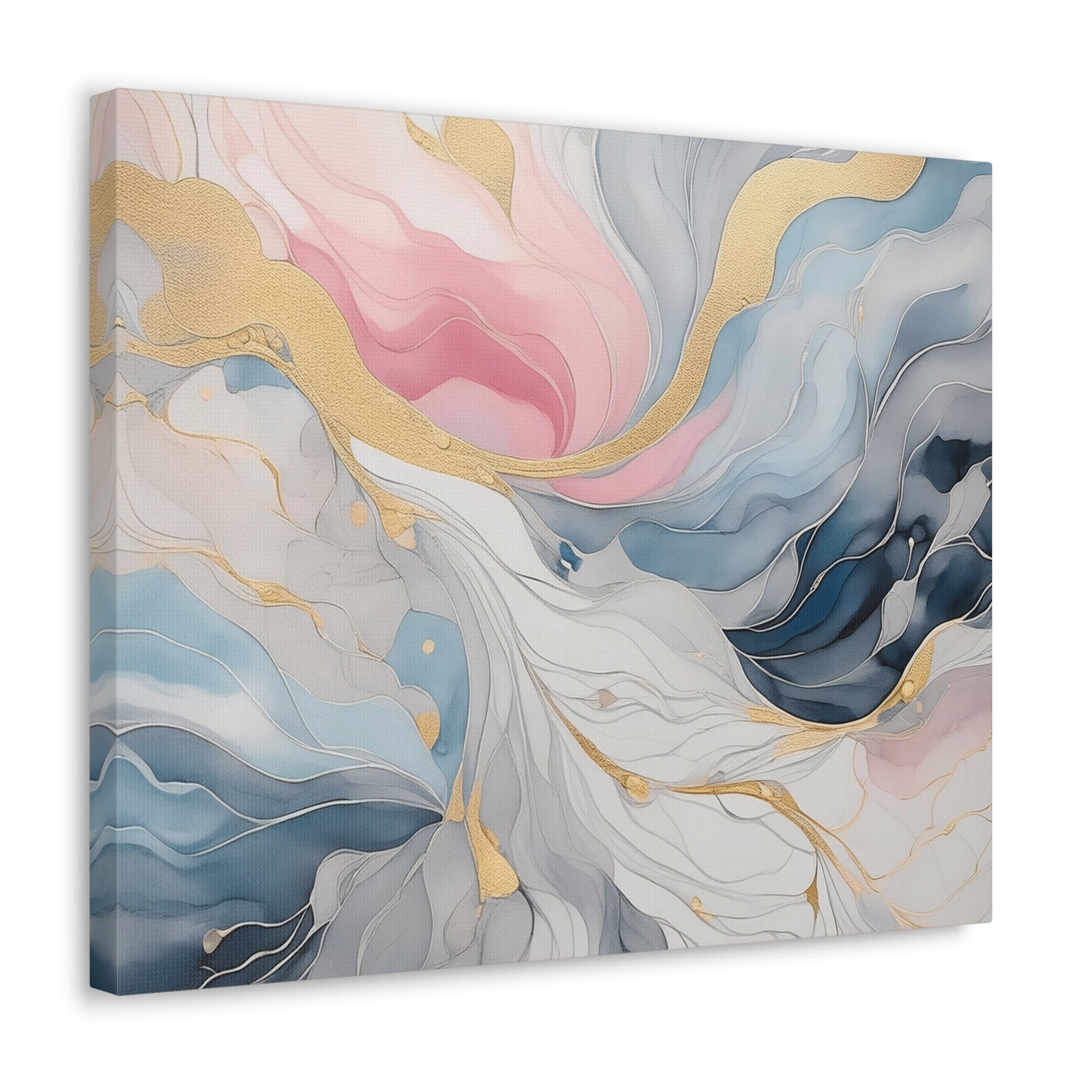 Canvas Wall Art Decor, Marble Cloud Of Grey Pink Blue 5522-0