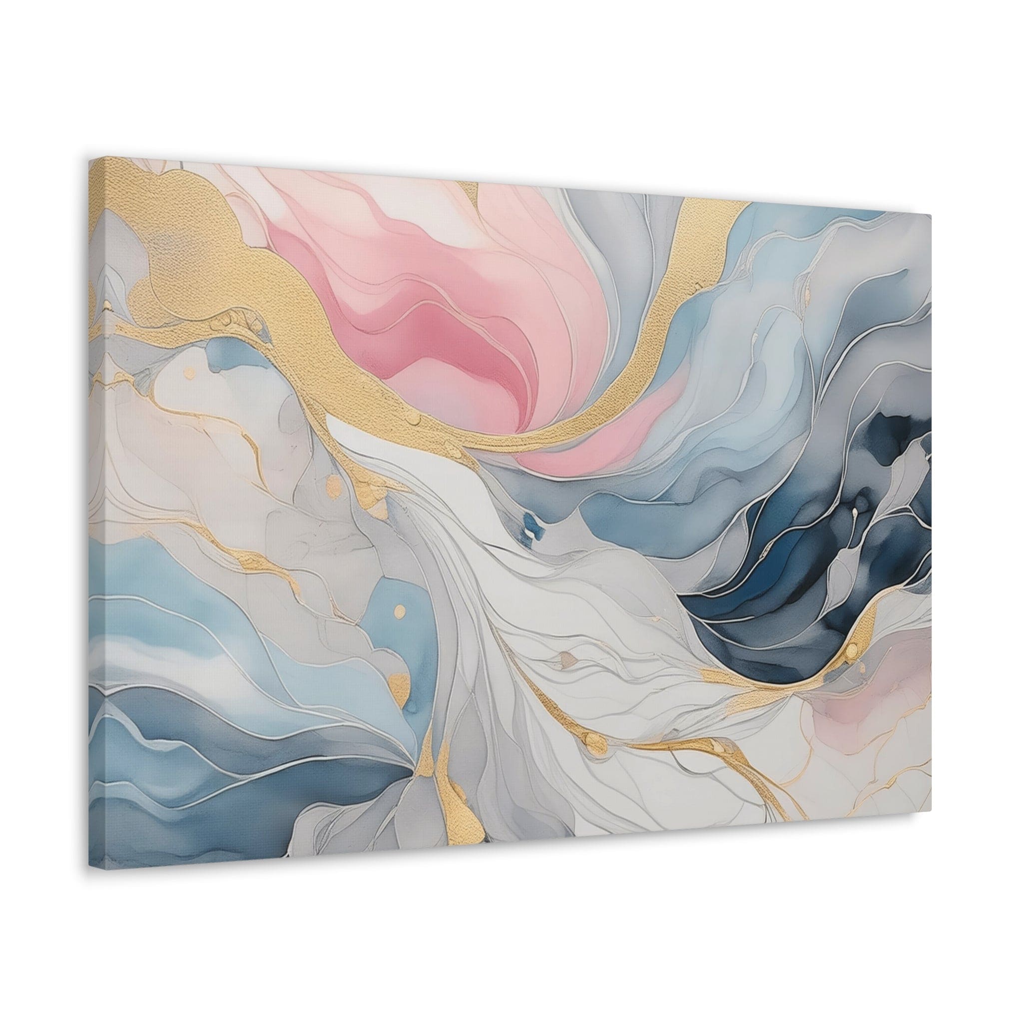 Canvas Wall Art Decor, Marble Cloud Of Grey Pink Blue 5522-2