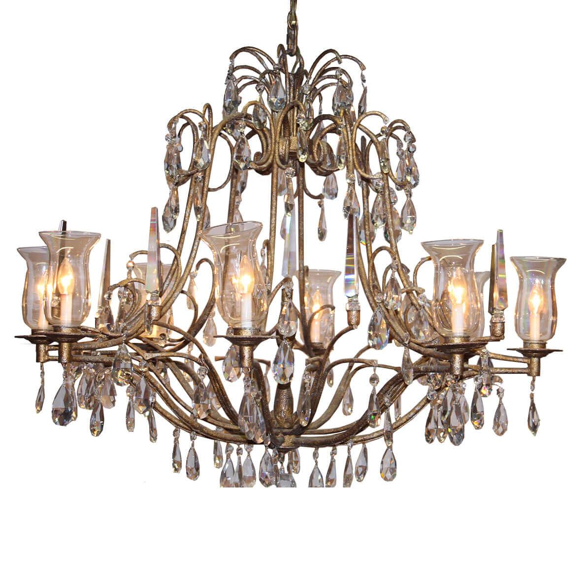 Canvello Canvelo Brass and Crystal 8 Light Chandelier-0