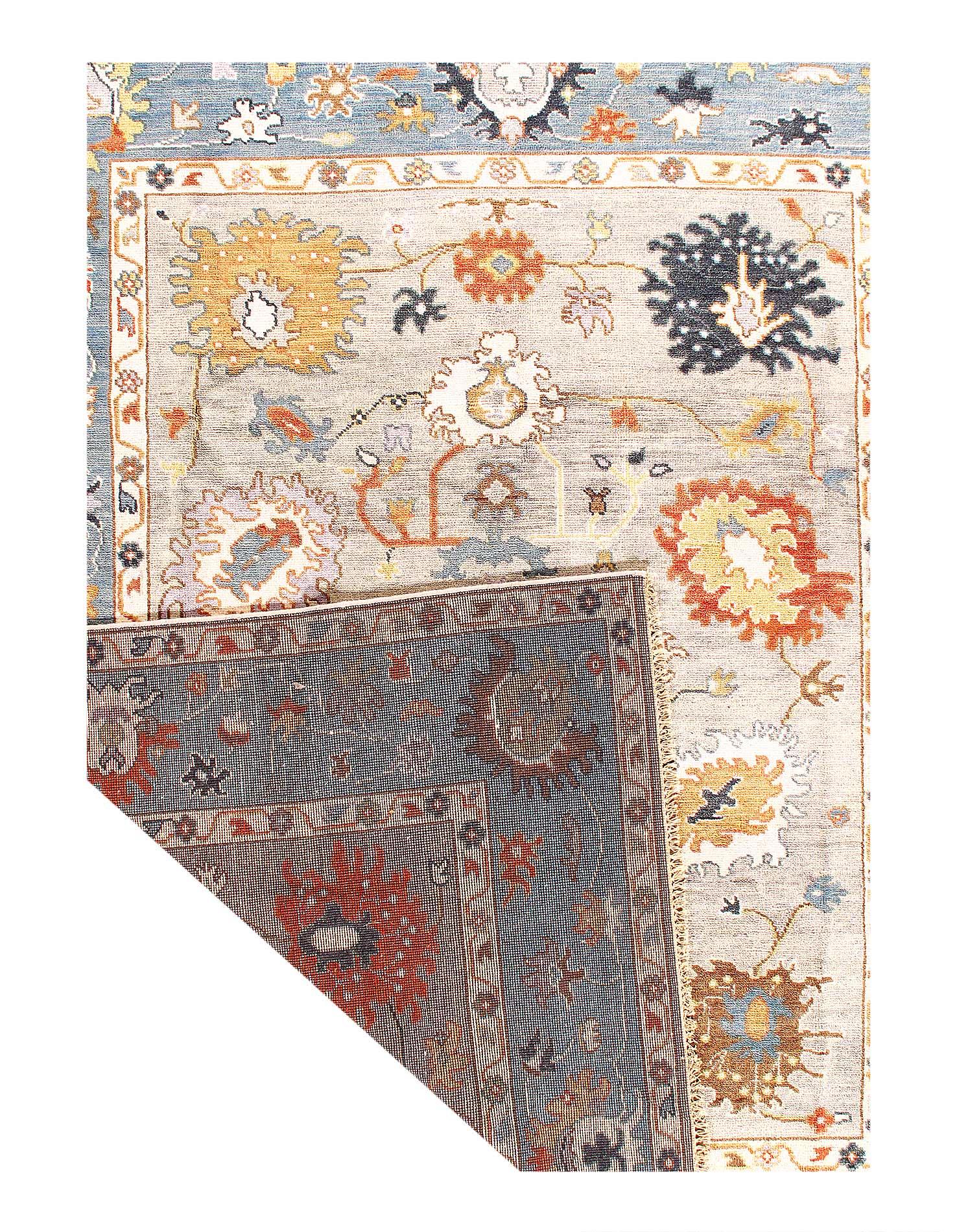 Canvello Fine Hand Knotted Oushak Design Rug - 8'2''X 10'-2