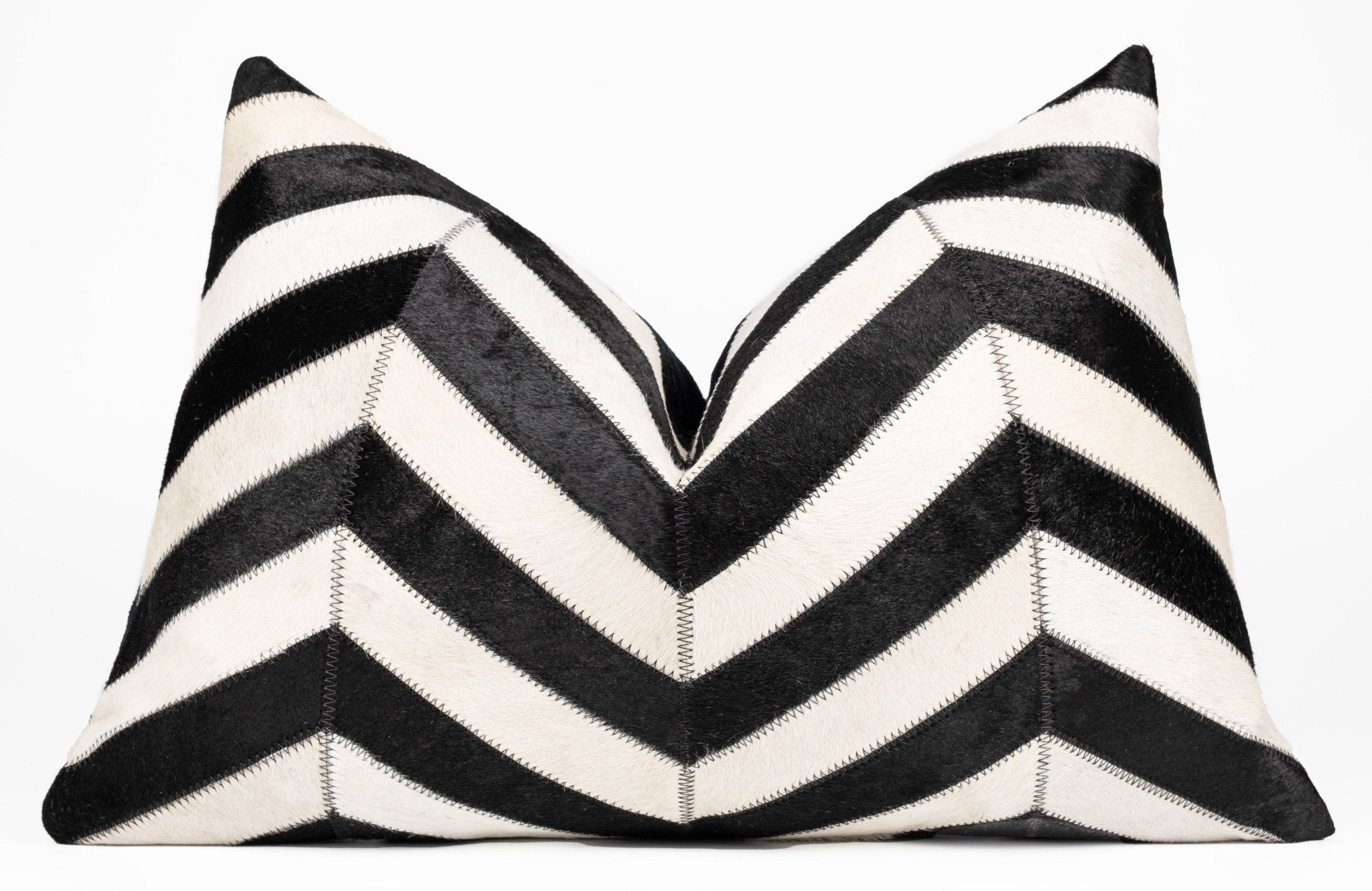 Canvello Genuine Cowhide Leather Decorative Throw Pillows - Handmade Patchwork Boho Accent Pillows For Sofa, Couch, Bed, Chair - Western Southwestern Farmhouse Pillow Covers With Feather Down Insert Included-1