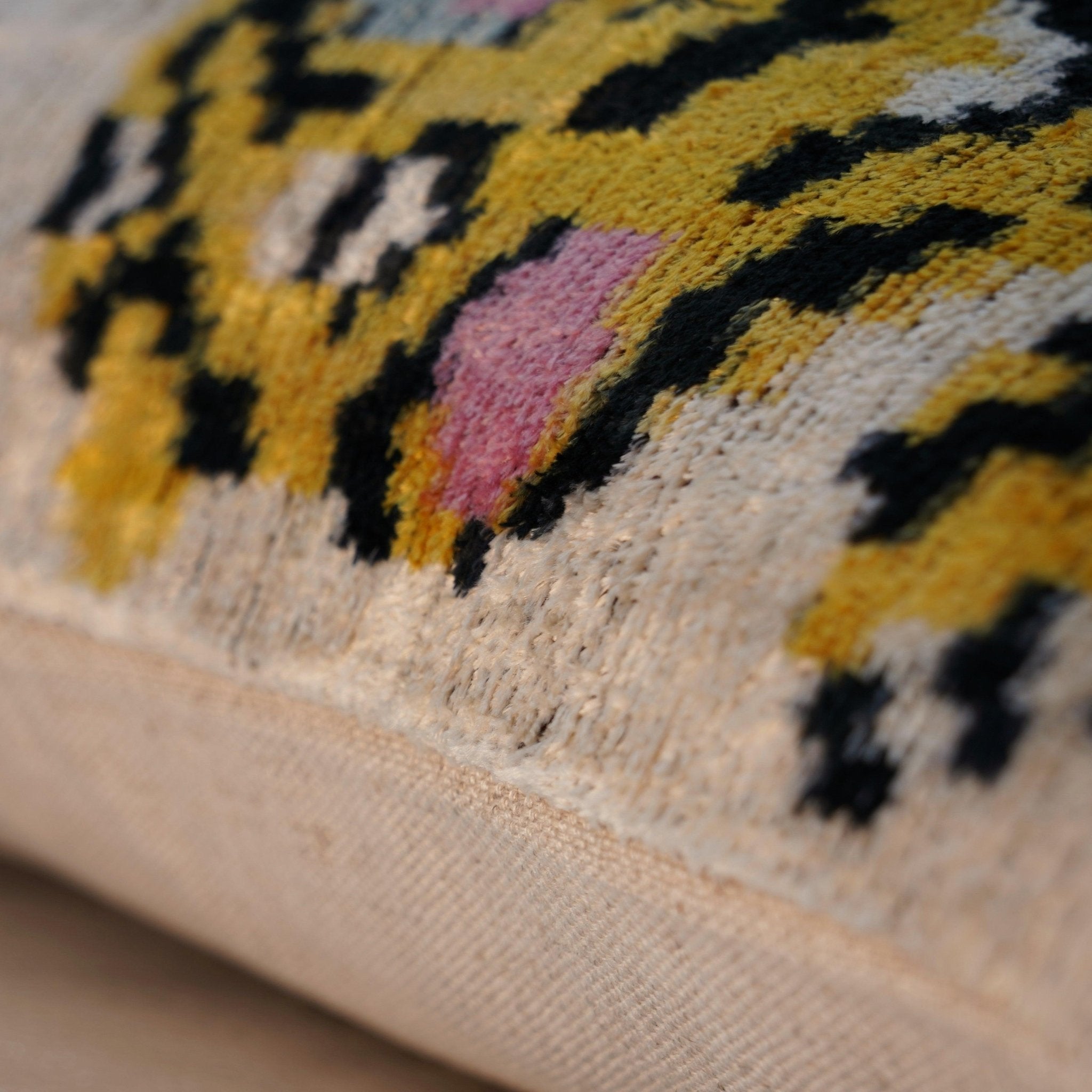 Canvello Handmade Designer Tiger Throw Pillow Down Filled - 16"X24"-3