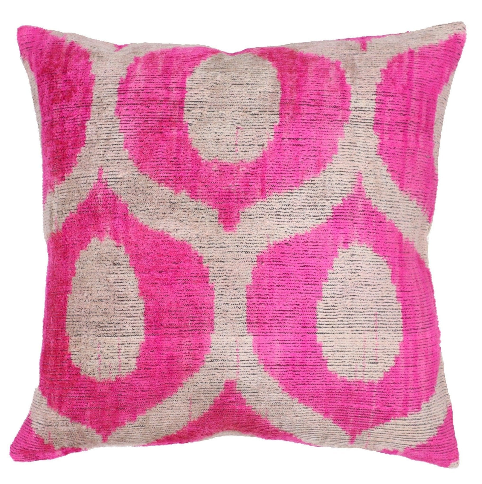 Canvello Velvet Pink Ivory Pillow | 16 x 16 in (40 x 40 cm)-2