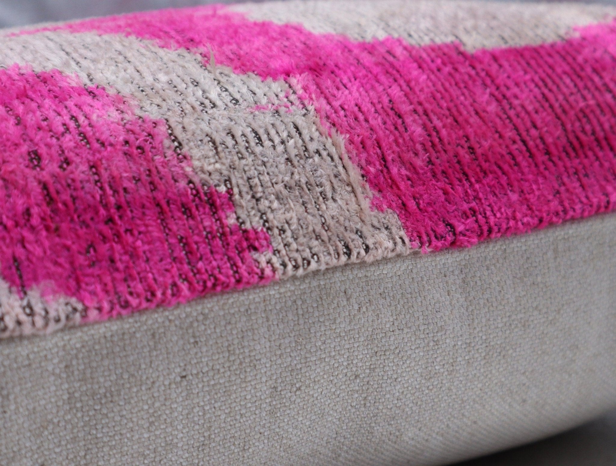 Canvello Velvet Pink Ivory Pillow | 16 x 16 in (40 x 40 cm)-4