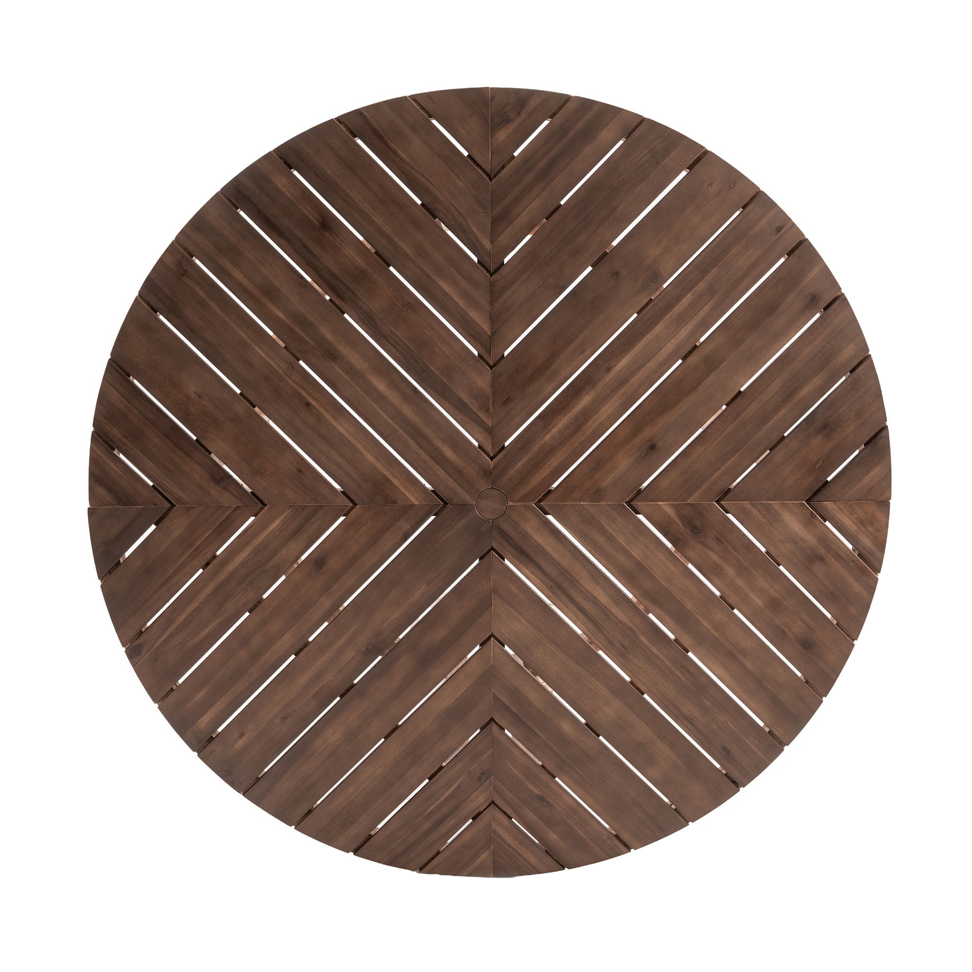 TREXM Patio Dining Table Set for 6 with Umbrella Hole