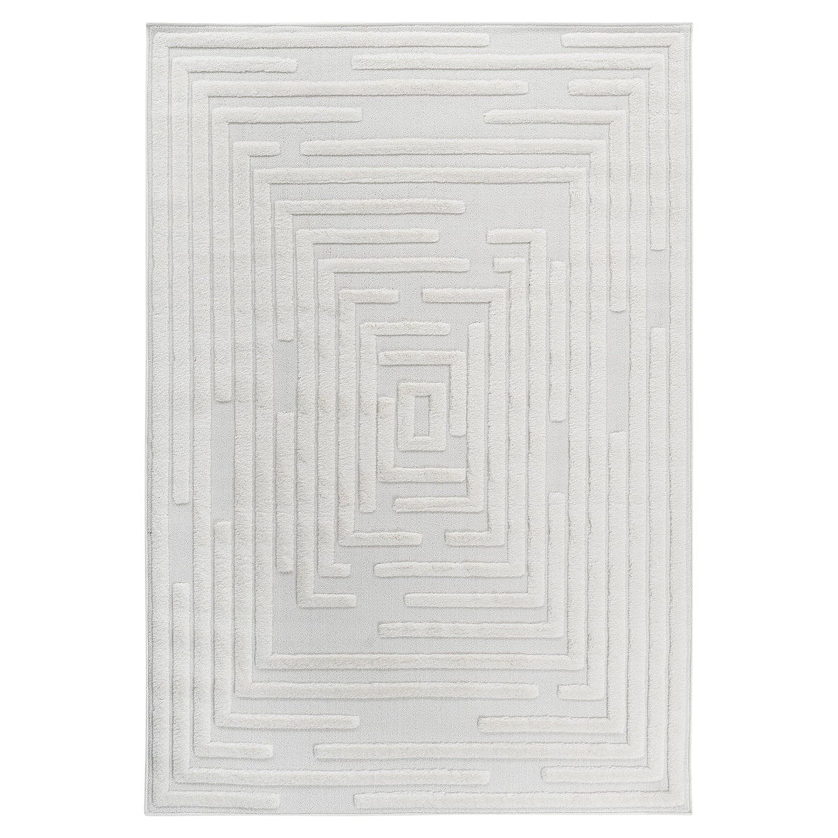 Step Collection High-Low Striped Area Rug