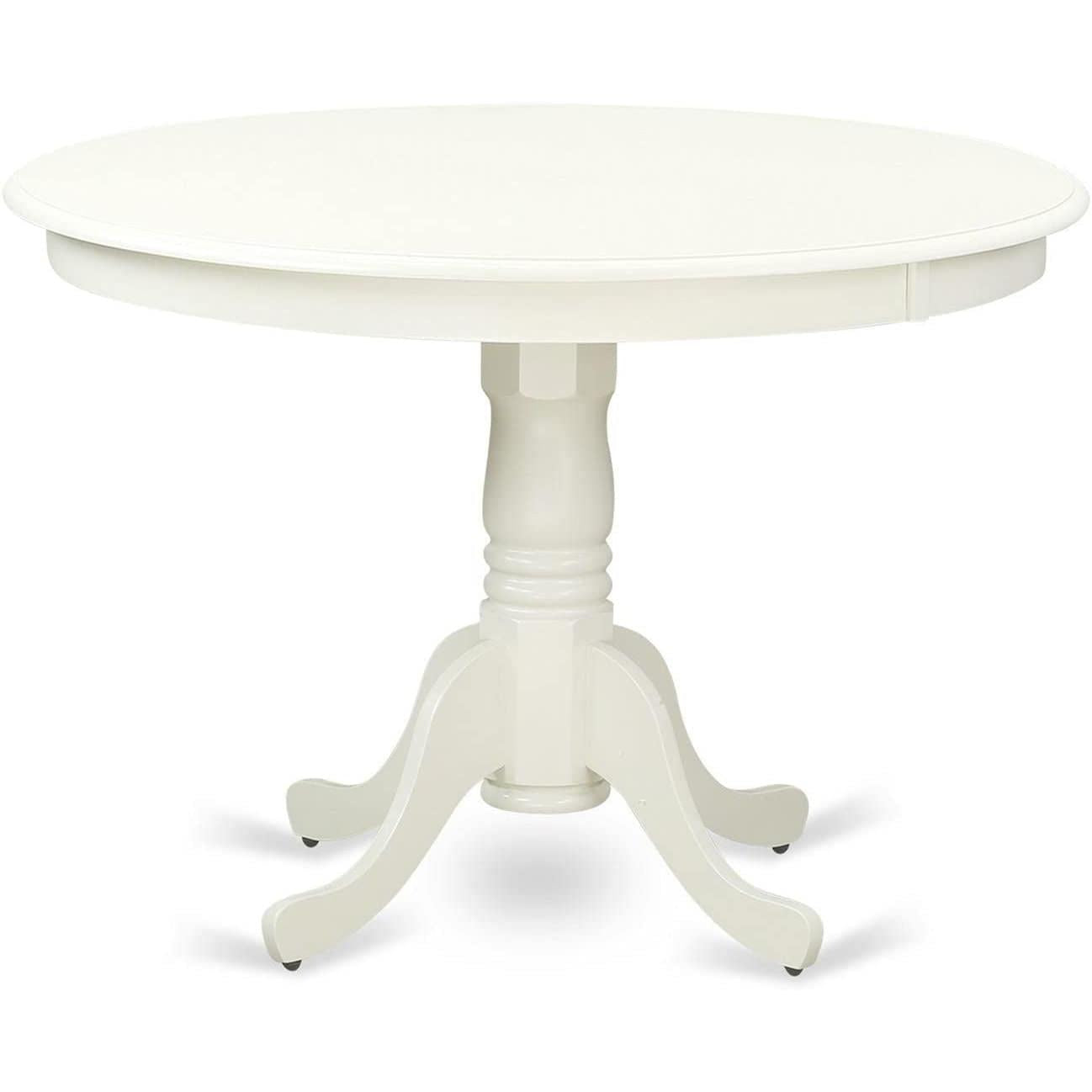 Round Dining Table With Pedestal Legs In Rich Color Finish