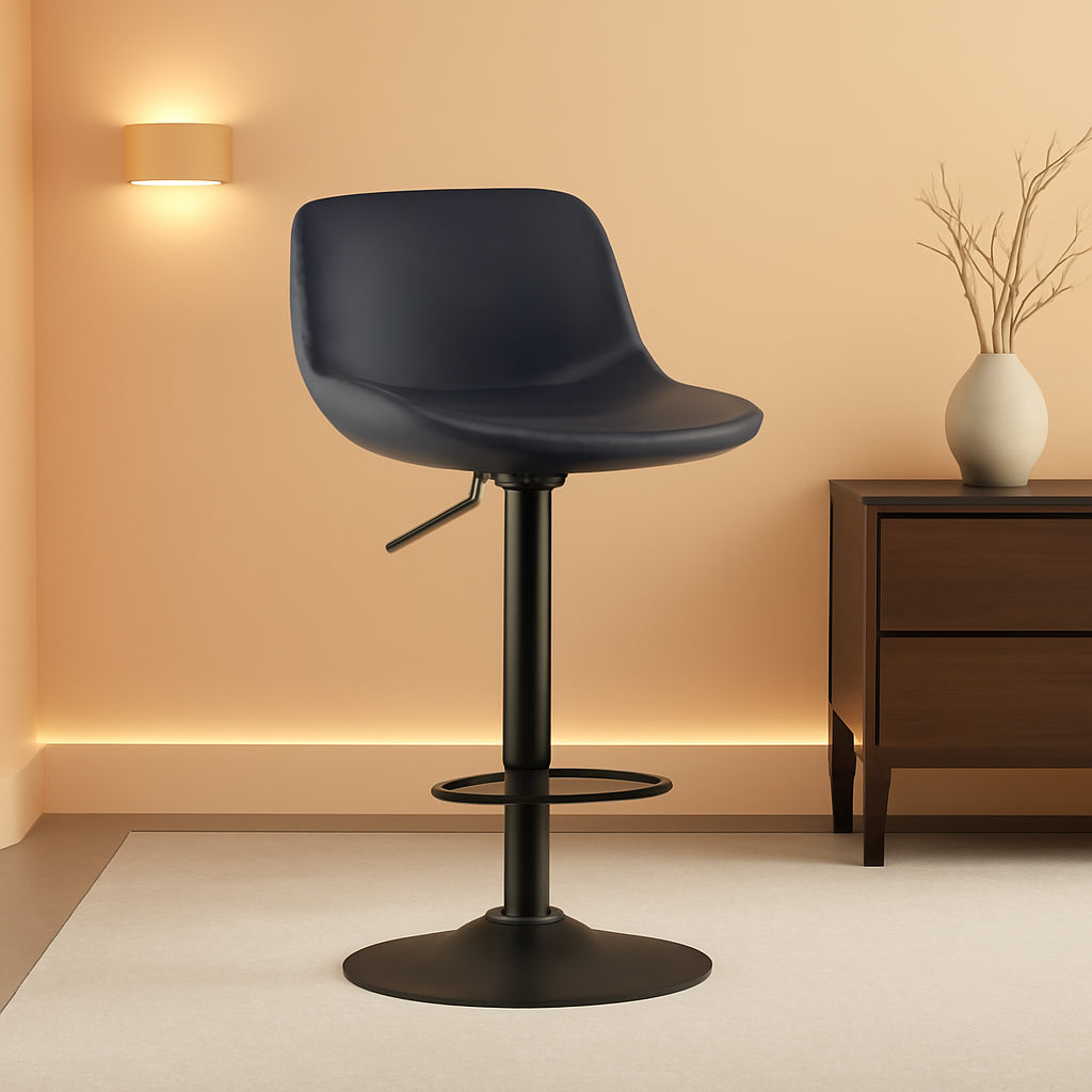 Adjustable Bar Stools Set Of 2 With Swivel Back Support