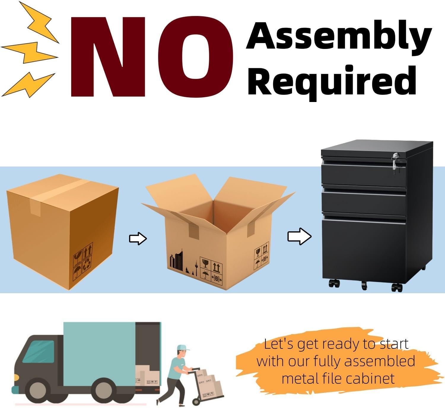 3 Drawer File Cabinet Under Desk Mobile Filing Cabinet With Lock For A4 Letter Legal Files Black