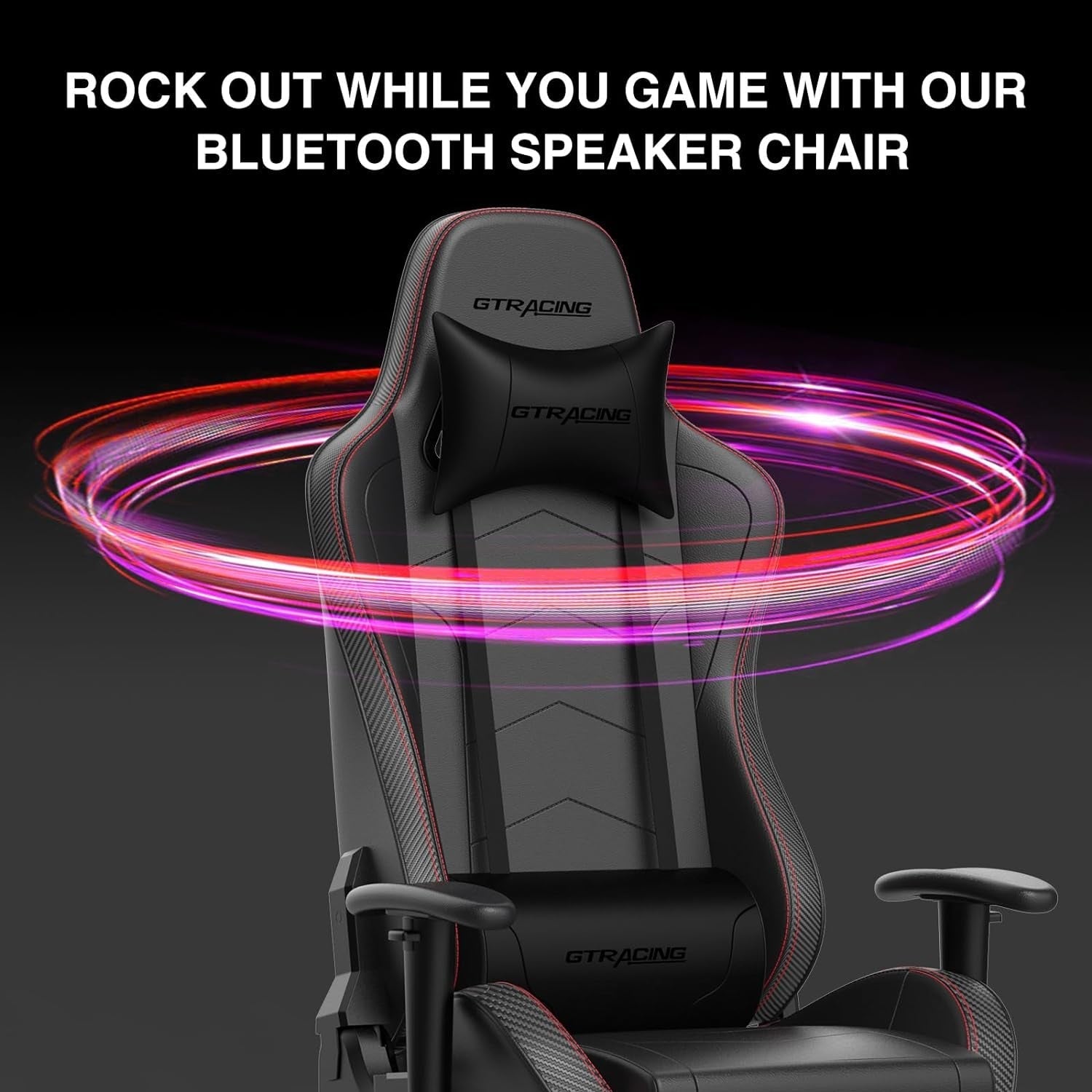 Gaming Chair With Footrest And Speakers Ergonomic Design