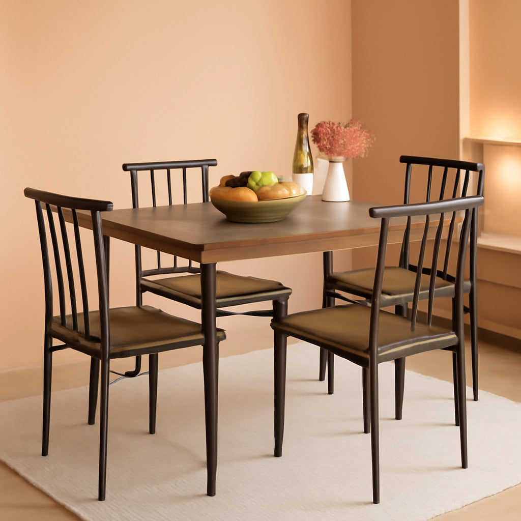 Drift Brown Contemporary Rectangular Dining Table Set