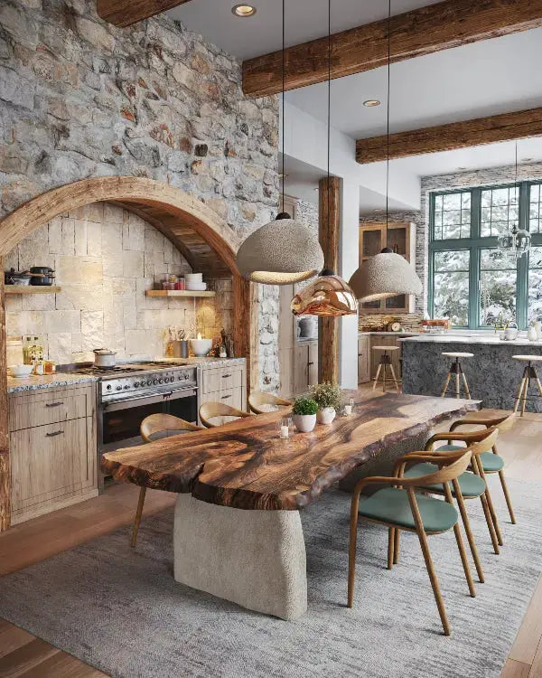 Wabi Sabi Chandeliers - Decorative Stone Textured Pendant Light
