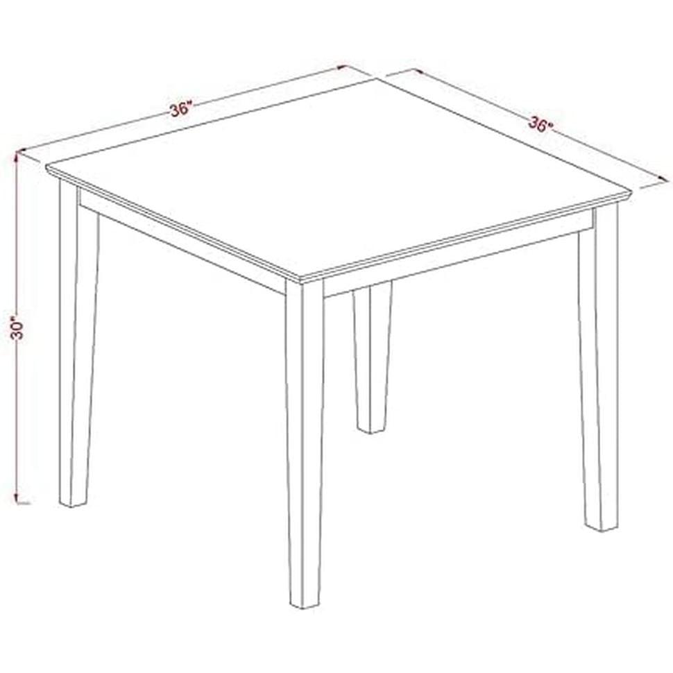 Modern Oak Square Dining Table 36 X 30 Inches For Kitchen
