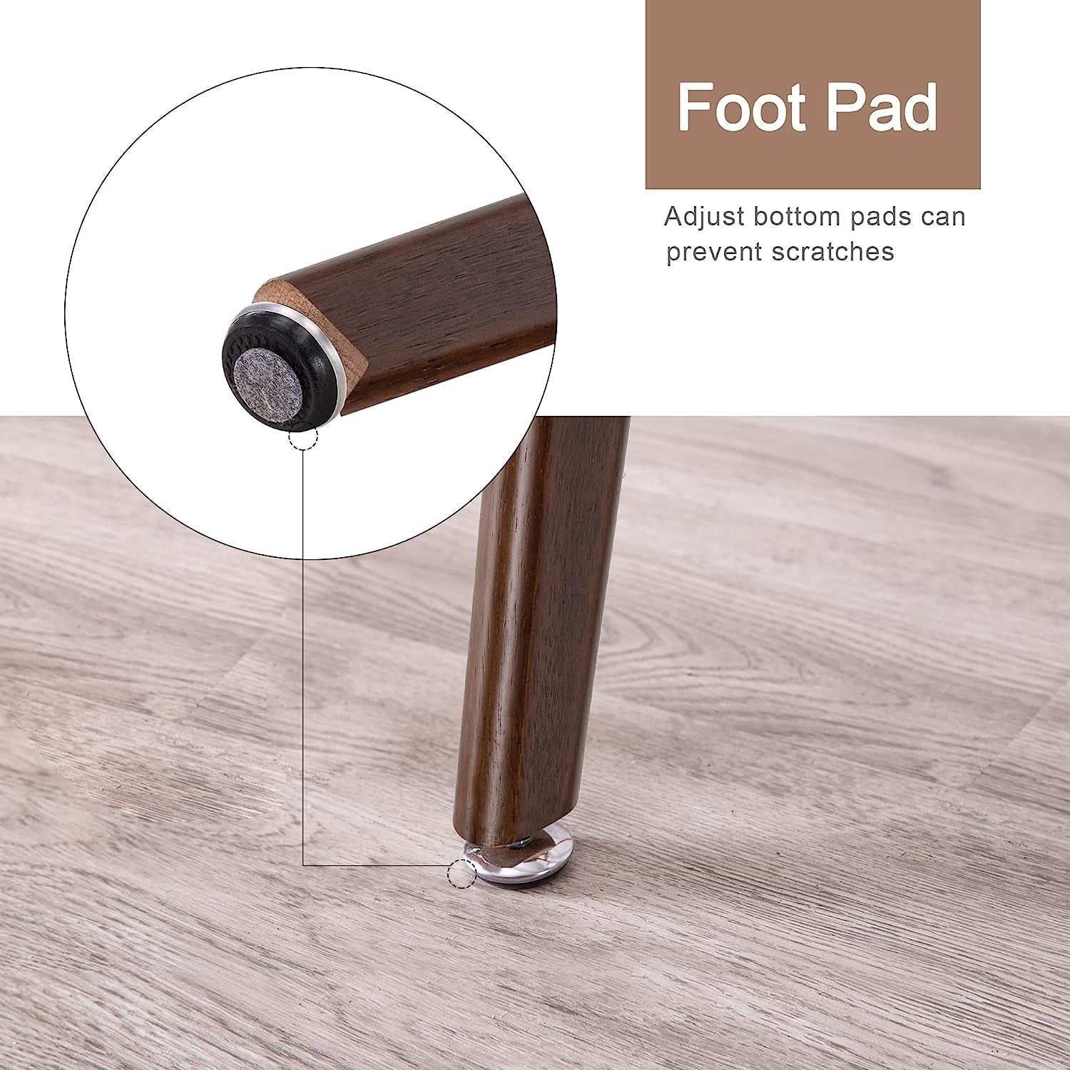 Round Glass Dining Table 31.5 Inch Dark Brown Modern