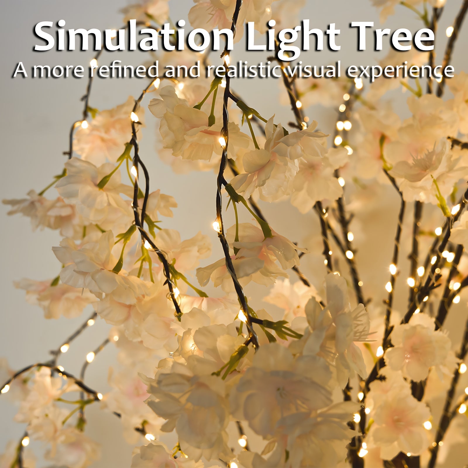 5.9ft Lighted Cherry Blossom Tree with LED Fairy Lights-3