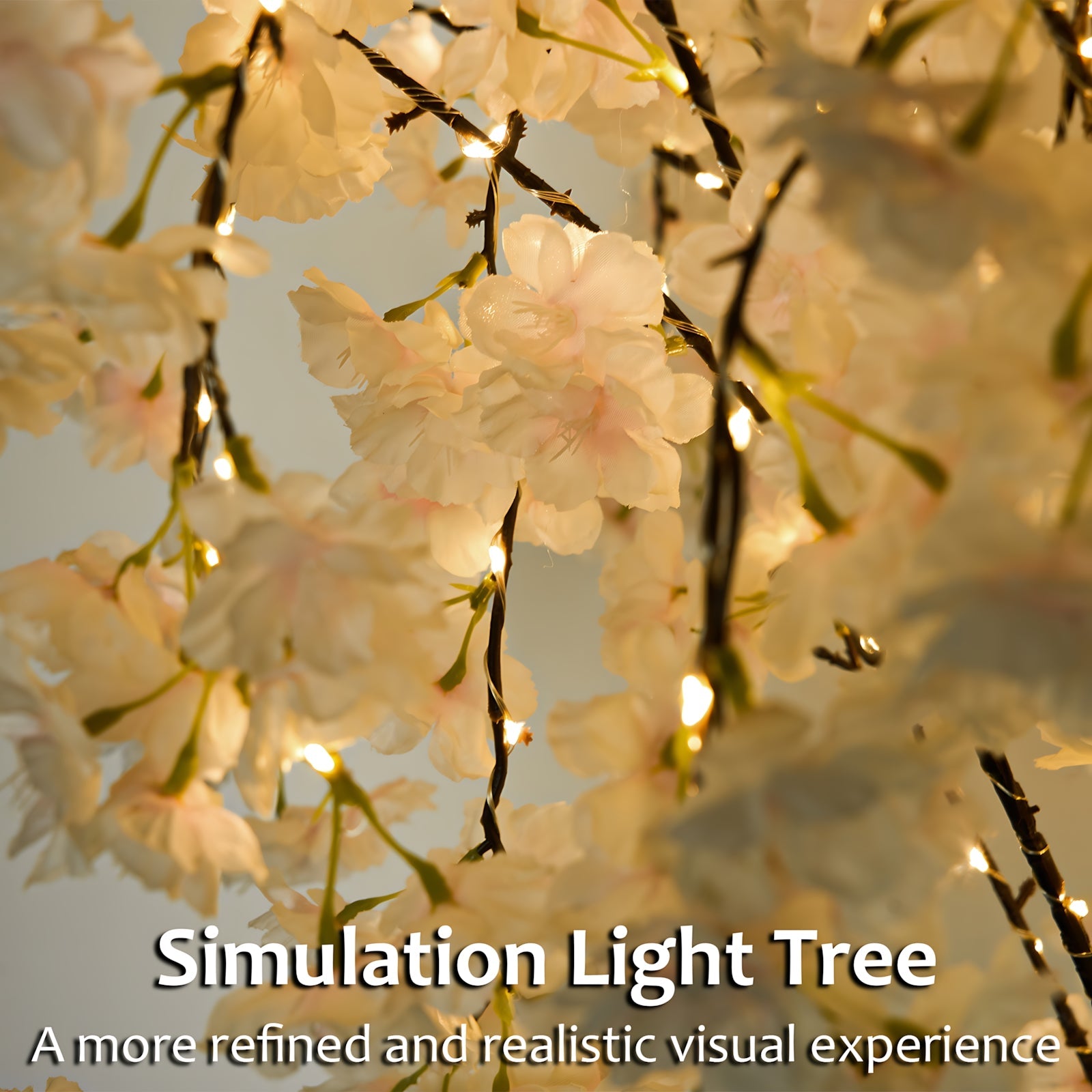 5.9ft Lighted Cherry Blossom Tree with LED Fairy Lights-1