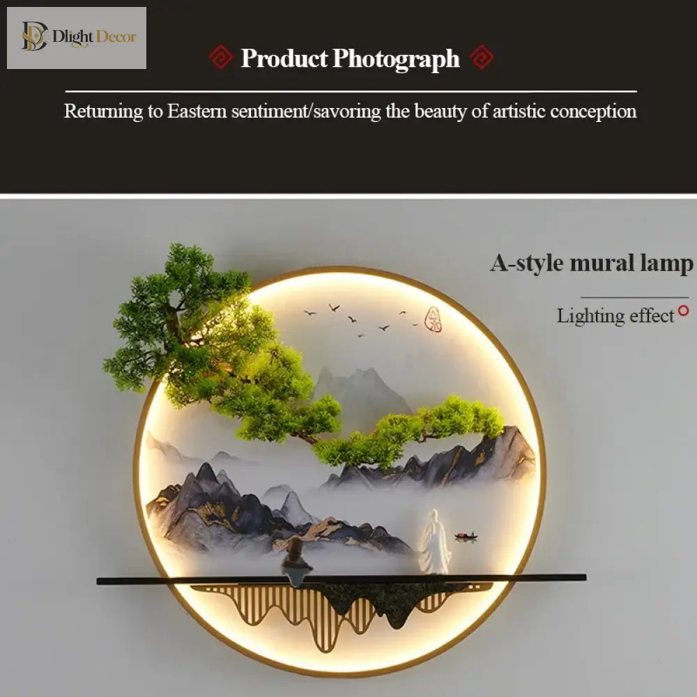 Chinese LED Wall Art Light | Modern Interior Home Lighting