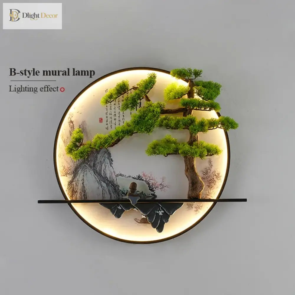 Chinese LED Wall Art Light | Modern Interior Home Lighting