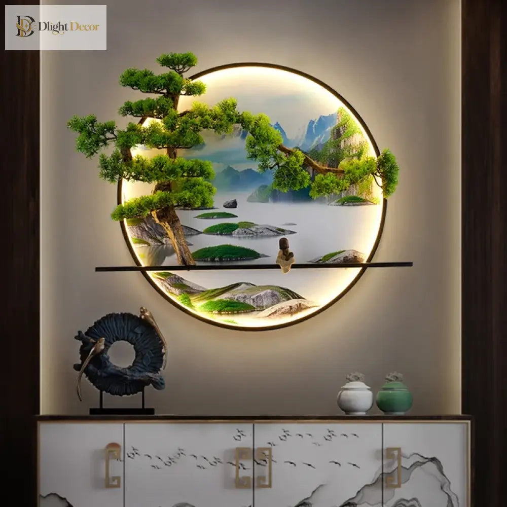 Chinese LED Wall Art Light | Modern Interior Home Lighting