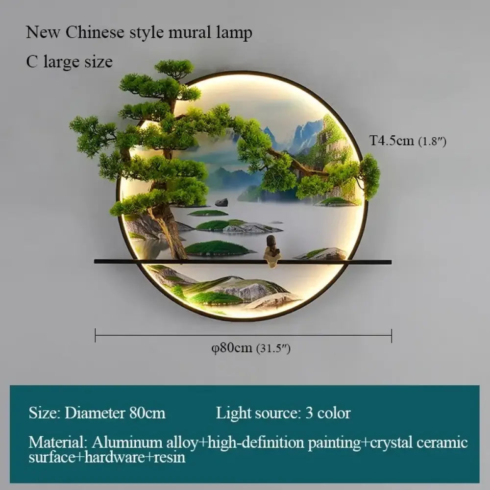 Chinese LED Wall Art Light | Modern Interior Home Lighting