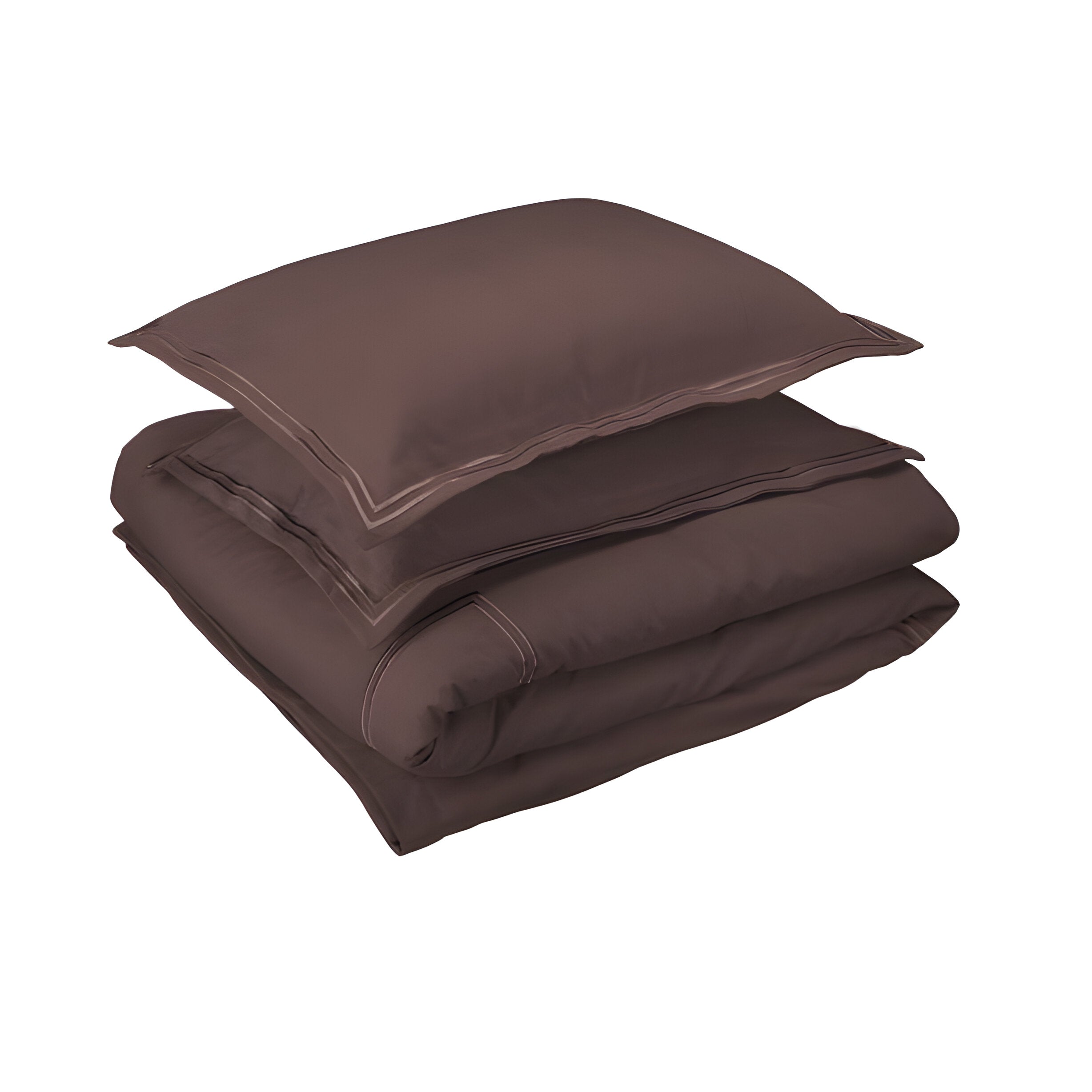 400TC Cotton Luxurious Double Embroidery Sateen Solid Duvet Cover Set
