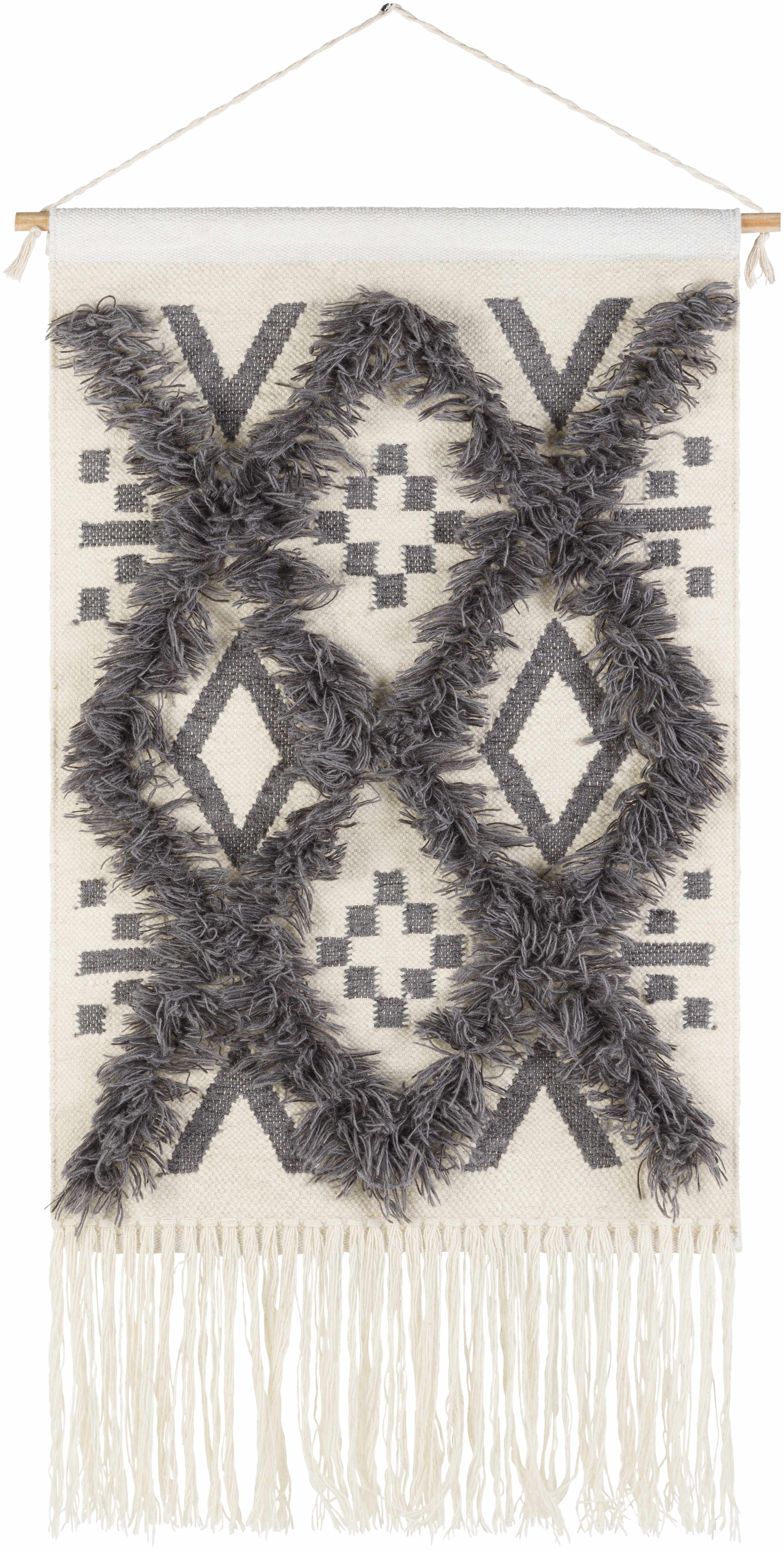 Chapelton Gray Geometric Textured Wall Hanging-0
