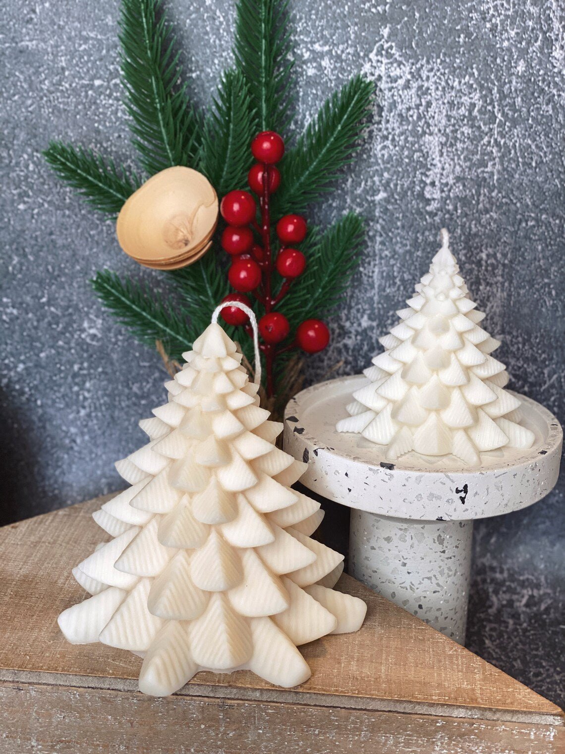 Christmas Tree Candles - Fir Trees Holiday Decor-2