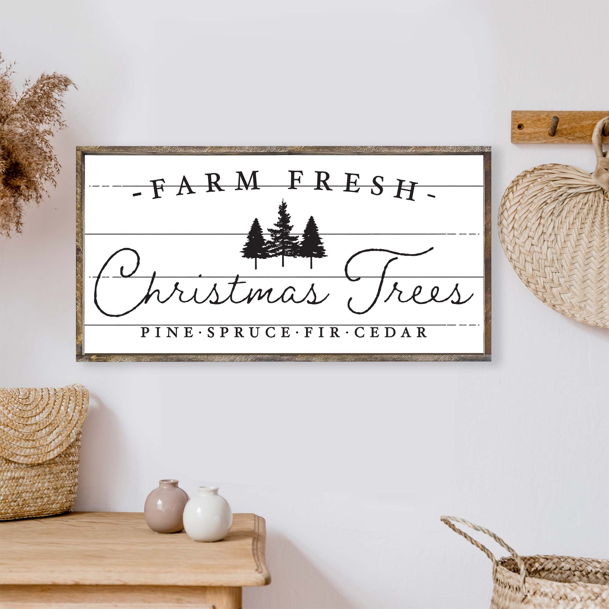 Farm Fresh Christmas Trees Wood Sign-0