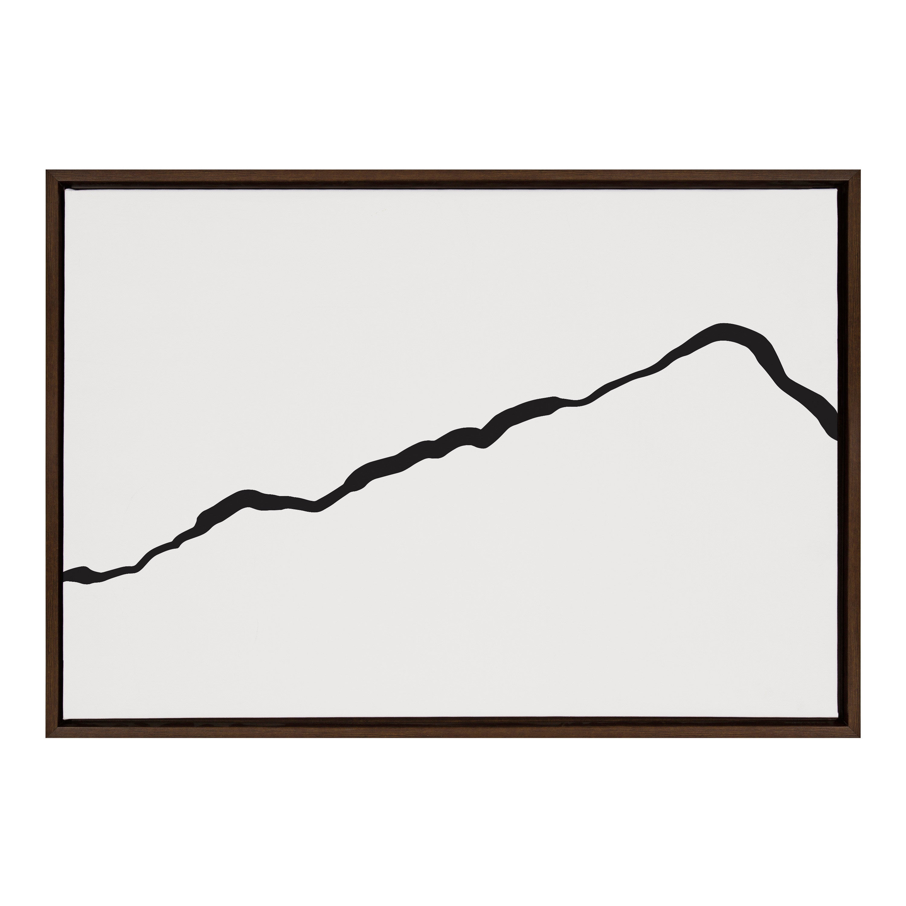 Sylvie Elevated Abstract Minimalist Mountain Landscape Framed Canvas by The Creative Bunch Studio