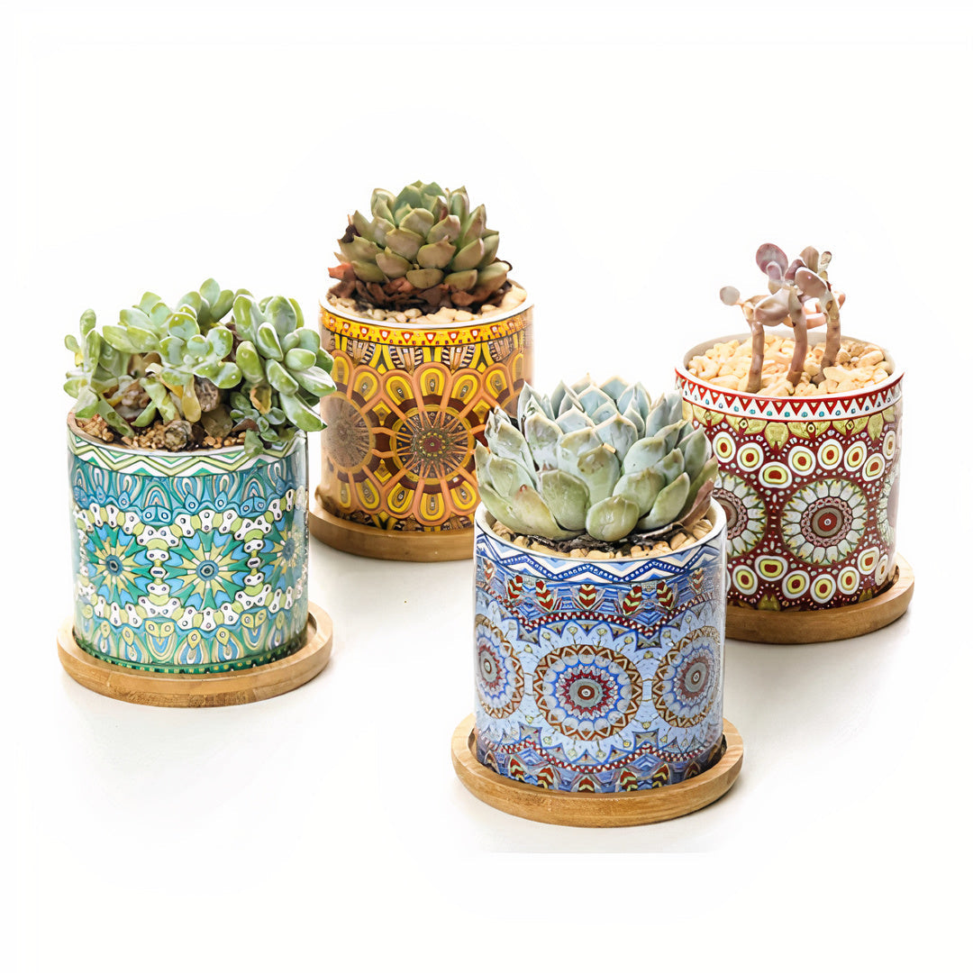 Mandala Planter Set of 4-1