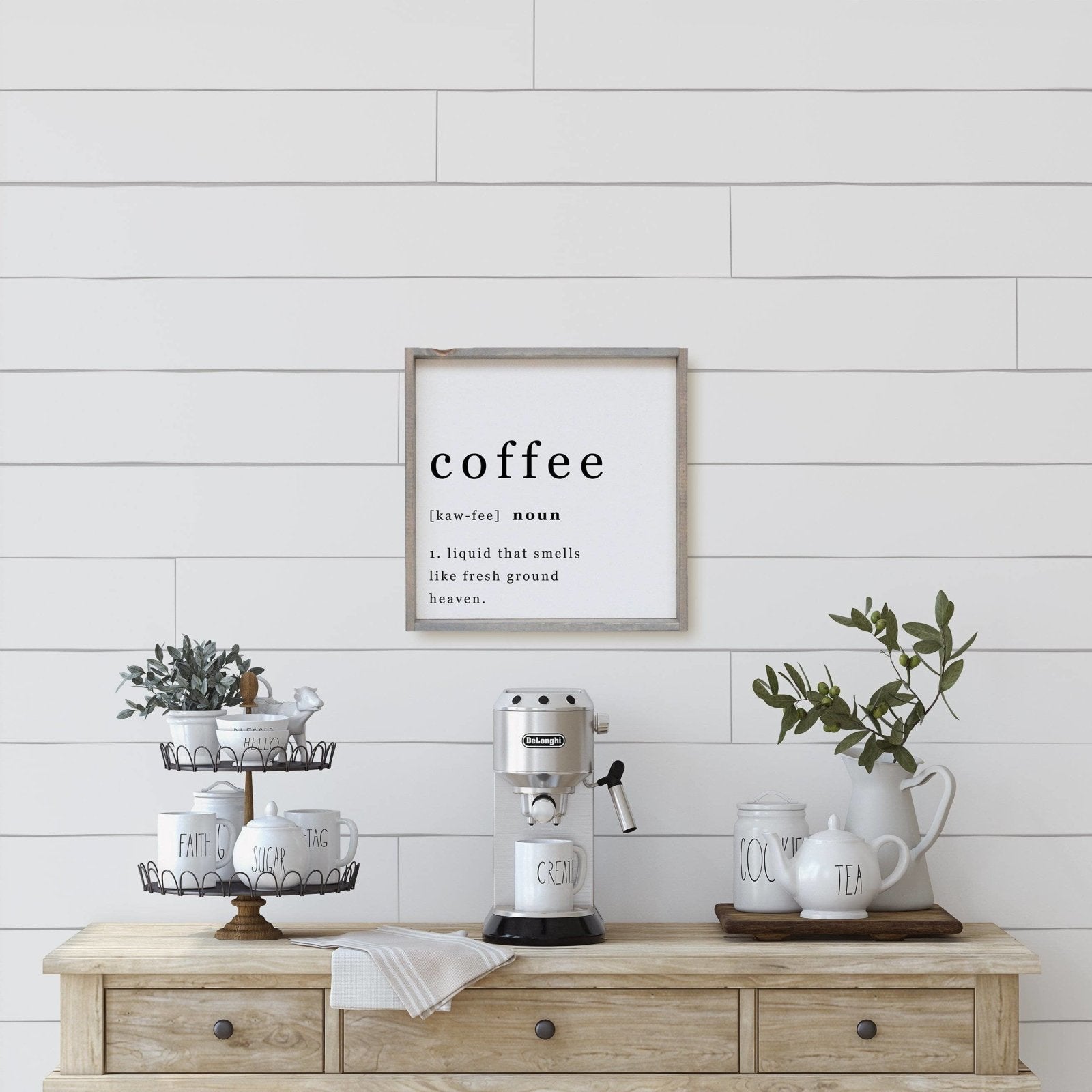 Coffee Noun Wood Sign-6