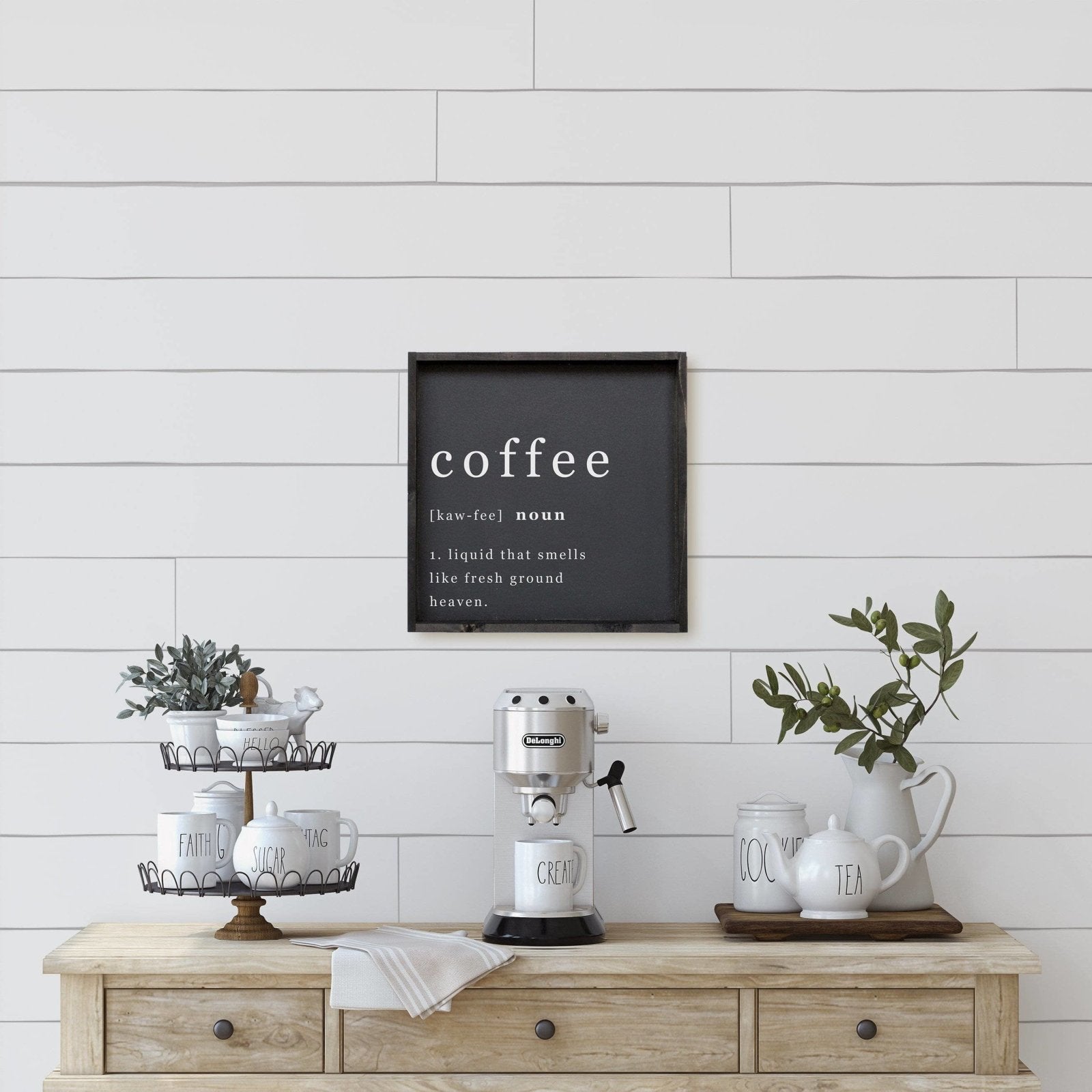 Coffee Noun Wood Sign-4