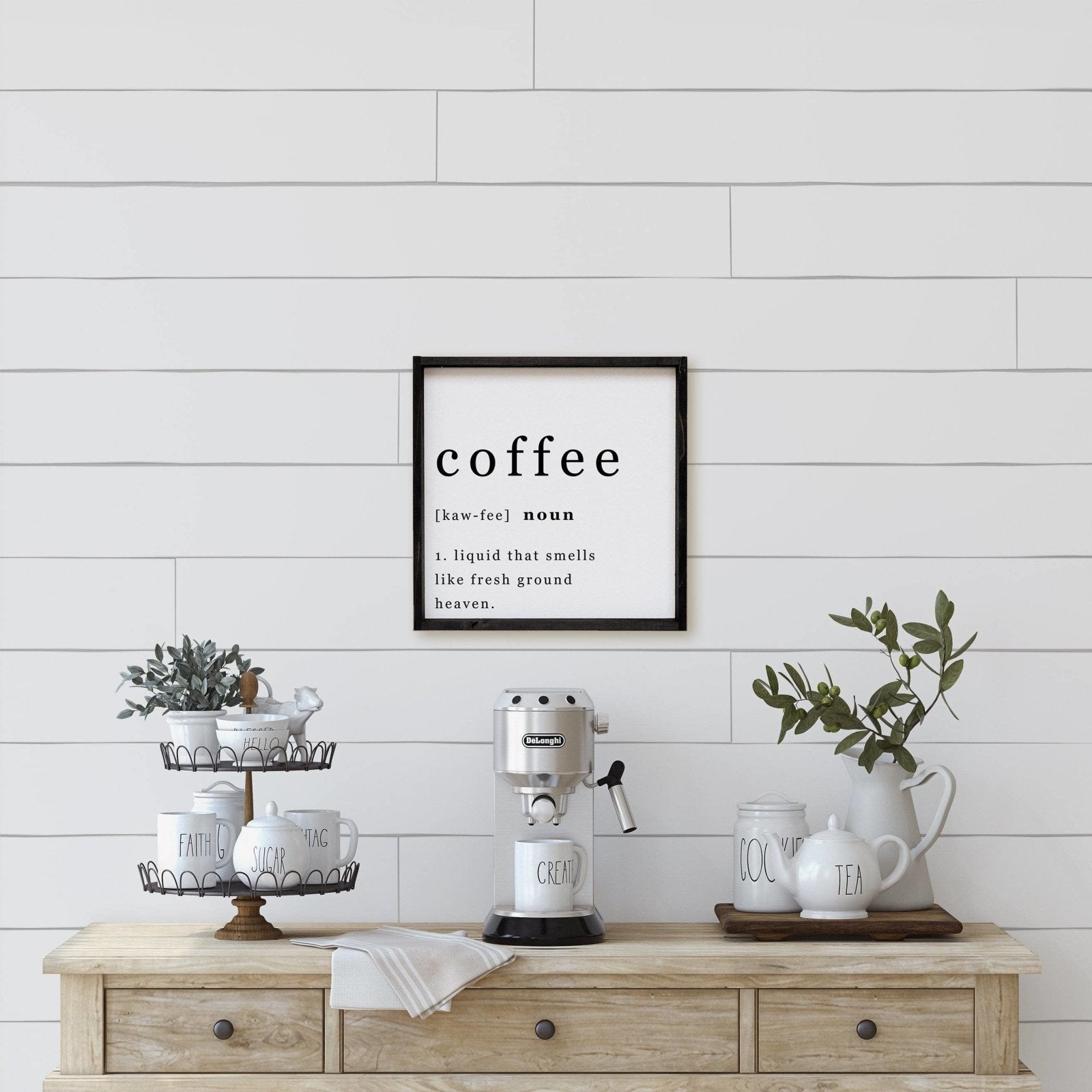 Coffee Noun Wood Sign-7